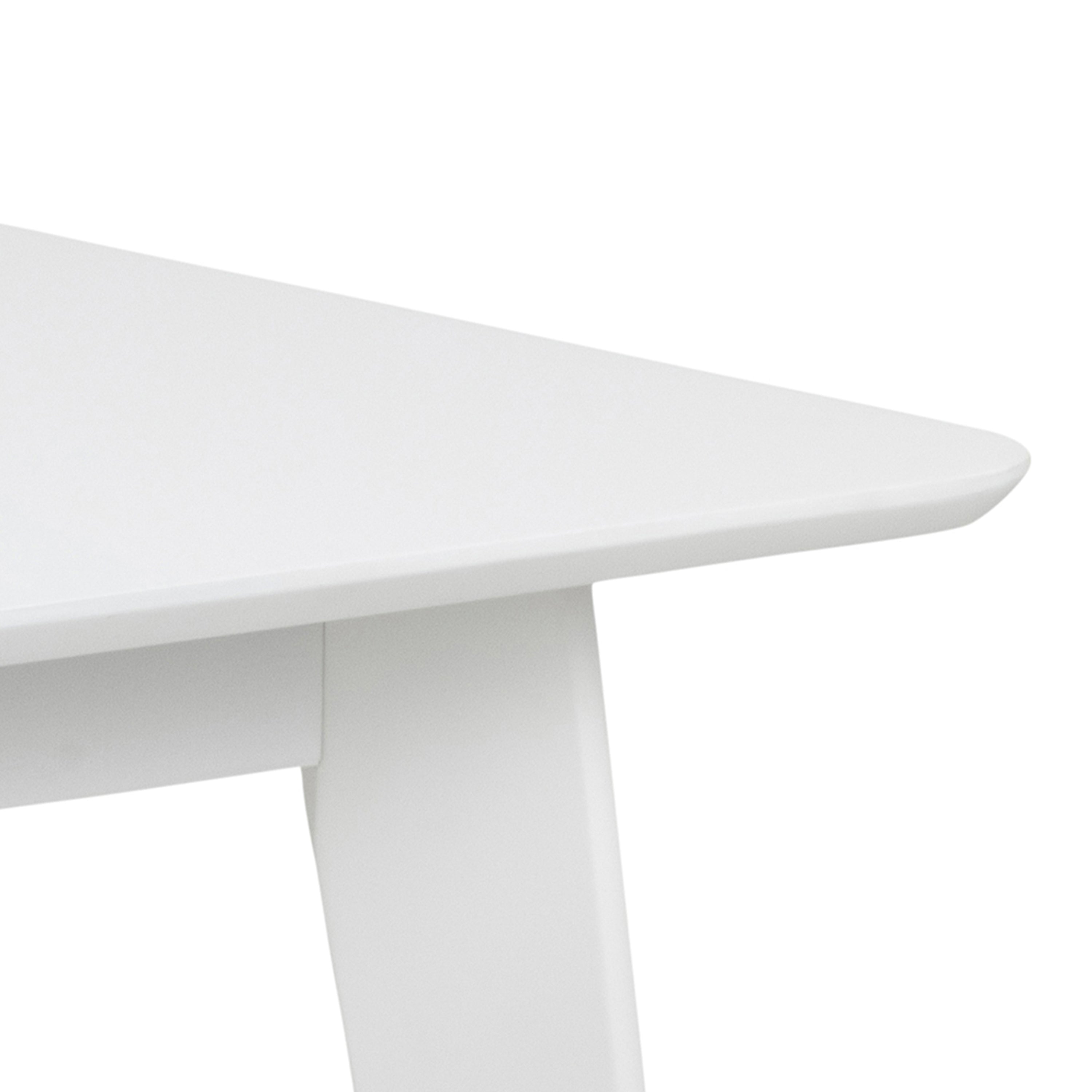 Roxby Square Dining Table in White Included 4 Roxby Dining Chair in White