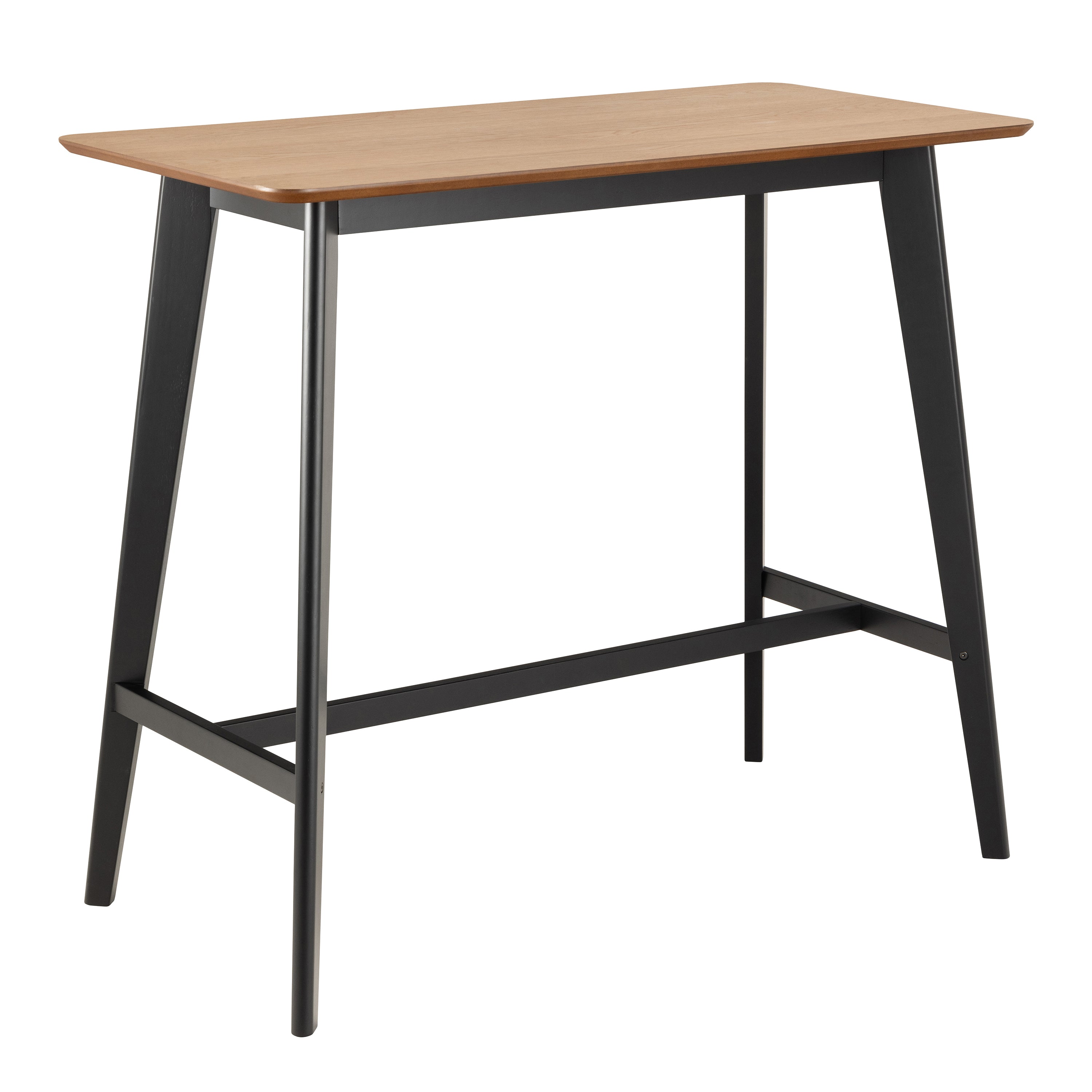 Roxby Bar Table Included 2 Roxby Bar Stool, Black and Oak