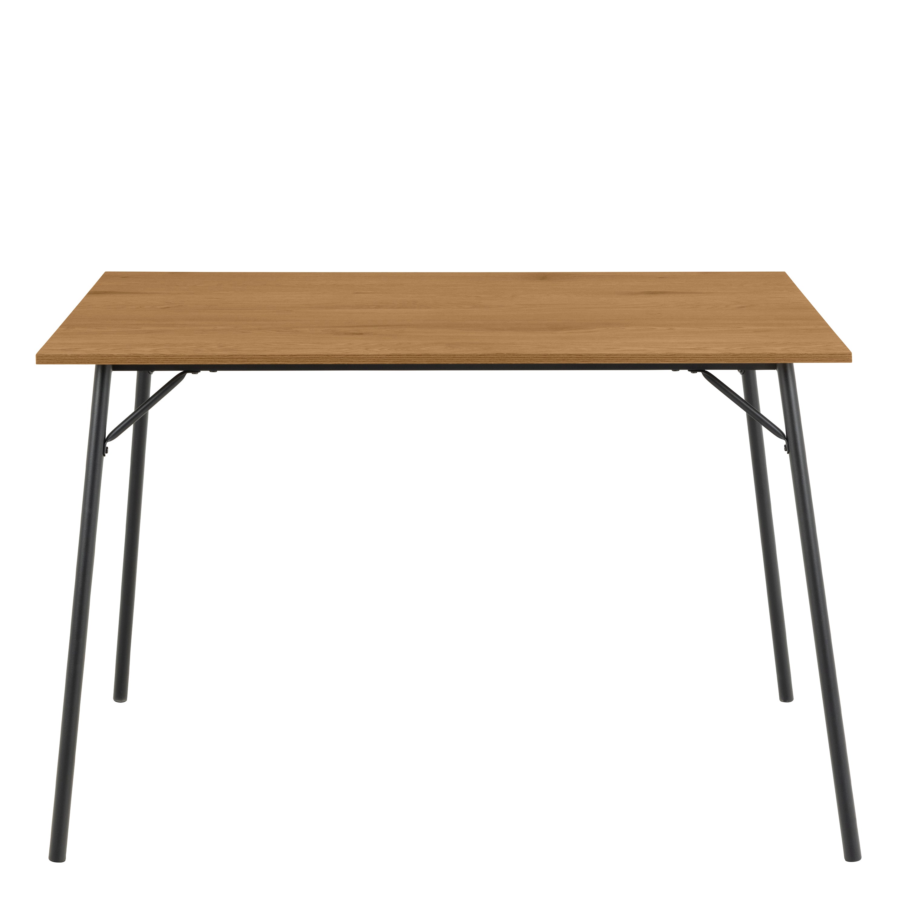 Peru Dining Table in Black and Oak Included 4 Peru Dining Chair in Steel and Oak