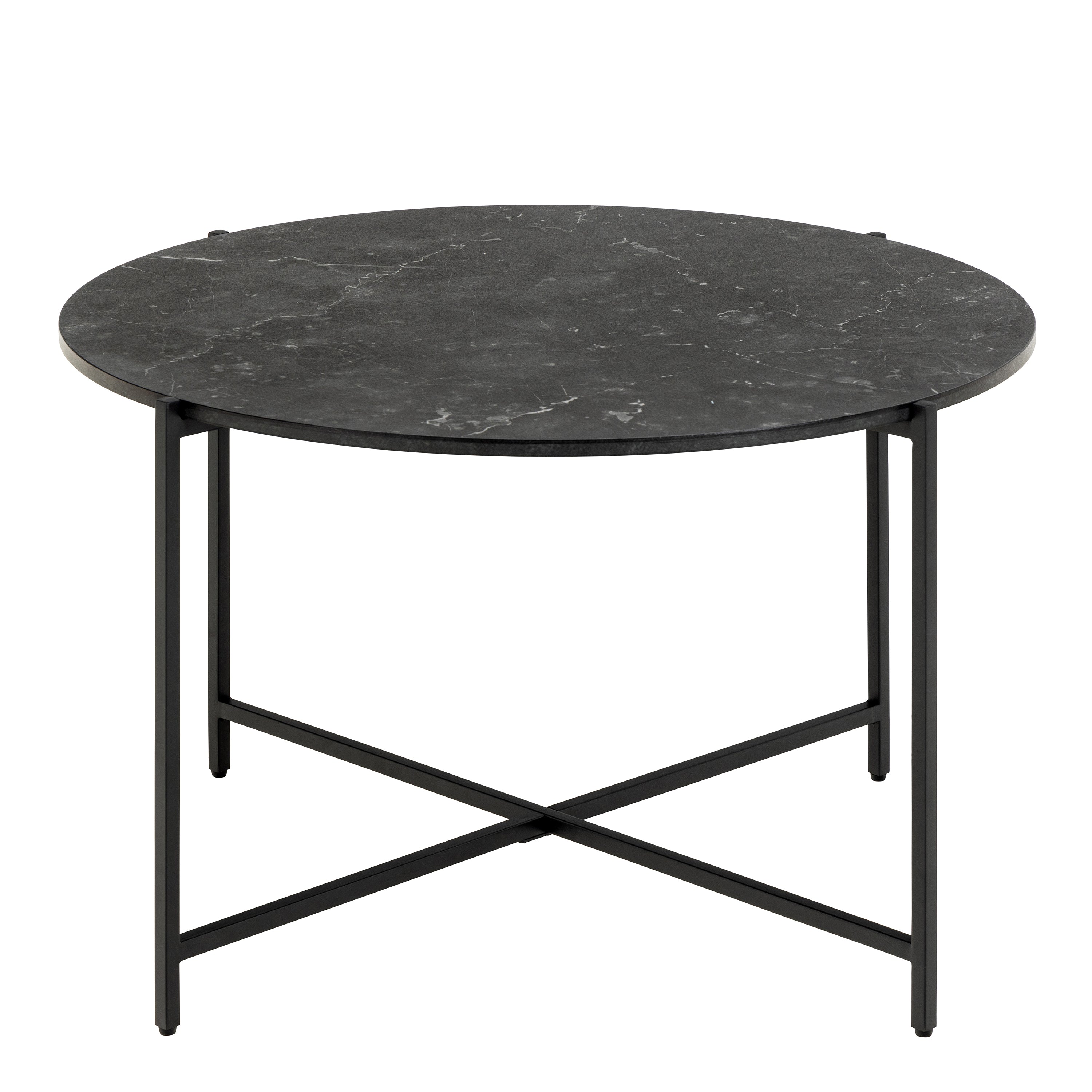 Lamoine Round Coffee Table in Matt Black