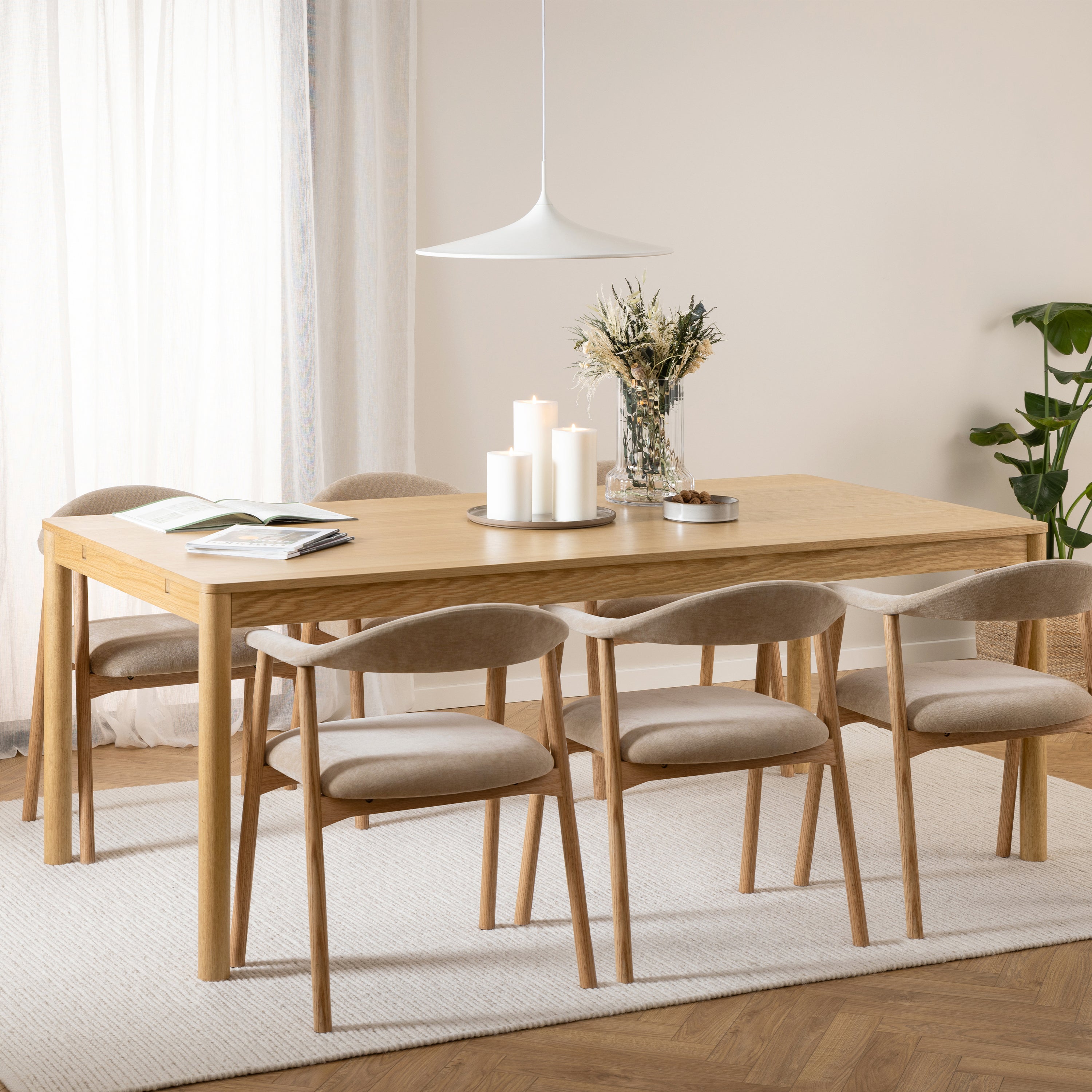 Atlantic Extendable Dining Table in Oak 200/300 x 100 x 75cm