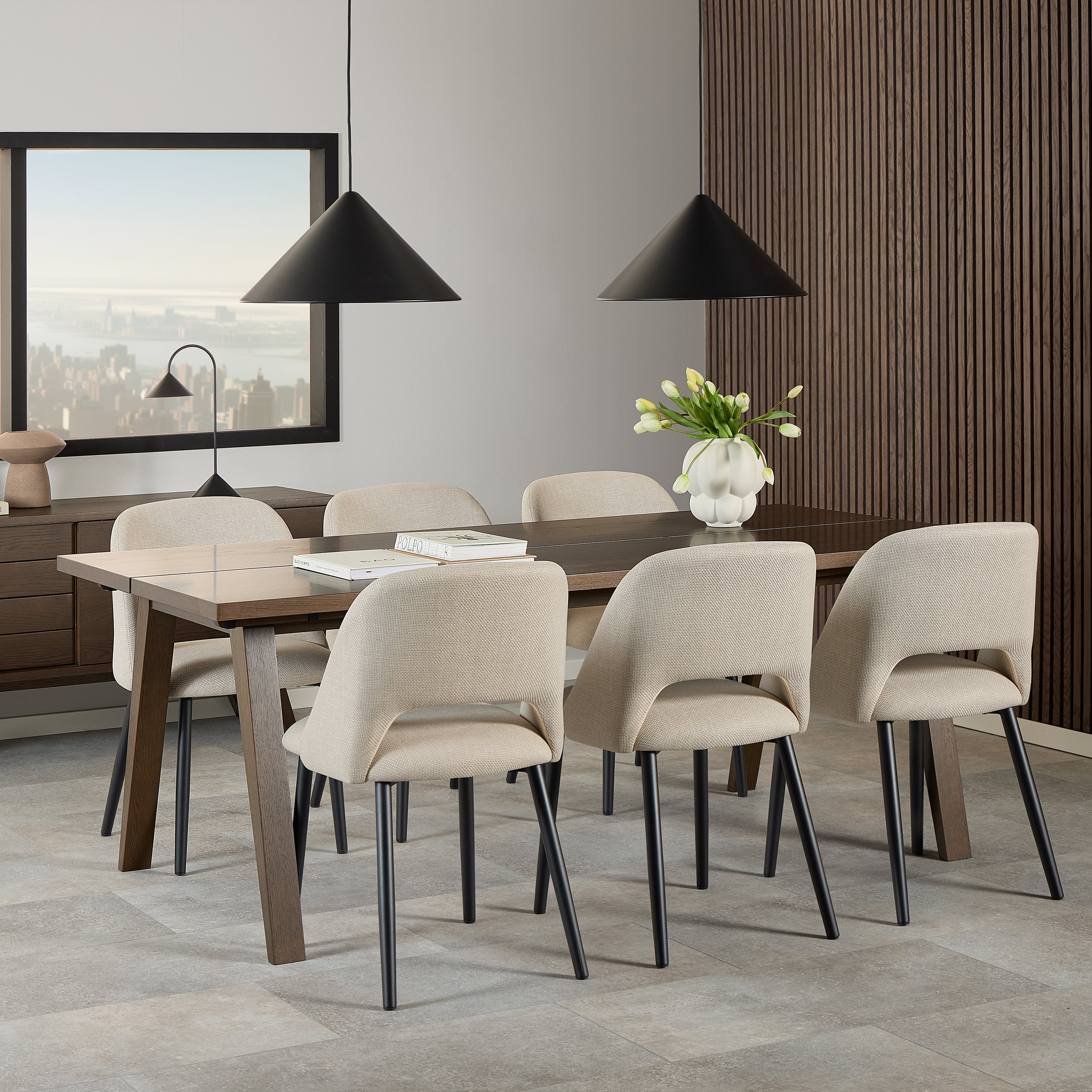 A-Line Extendable Dining Table in Smoked Oak 200/286 x 74.6 x 95cm