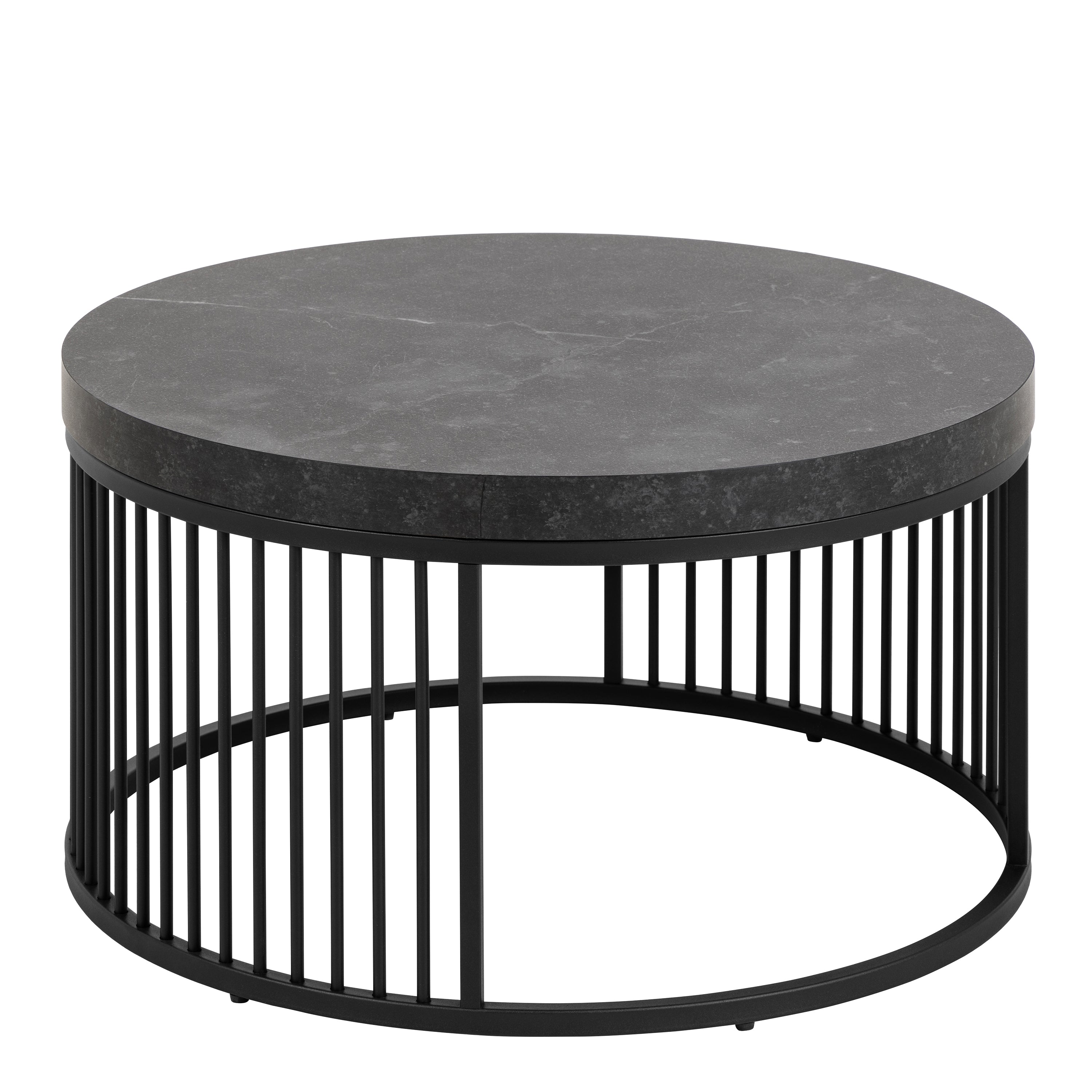 Strington Round Coffee Table in Matt Black