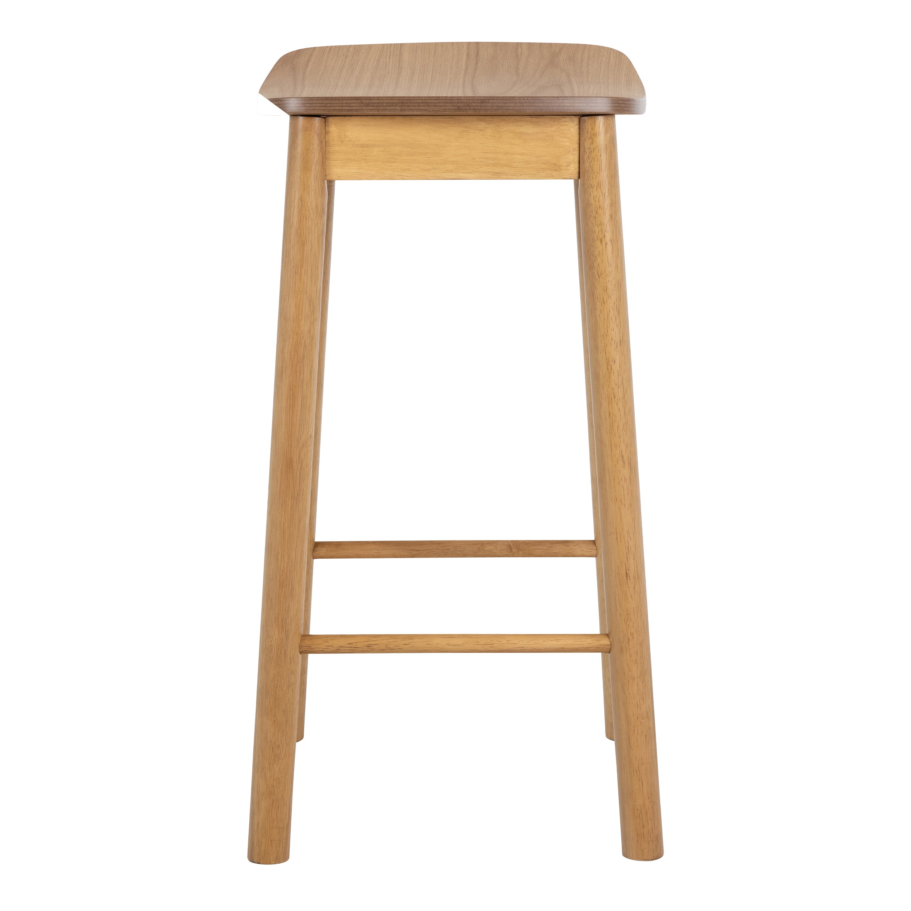 Barlow Bar Table in Matt Oak Included 2 Barlow Bar Stool Without Back in Matt Oak