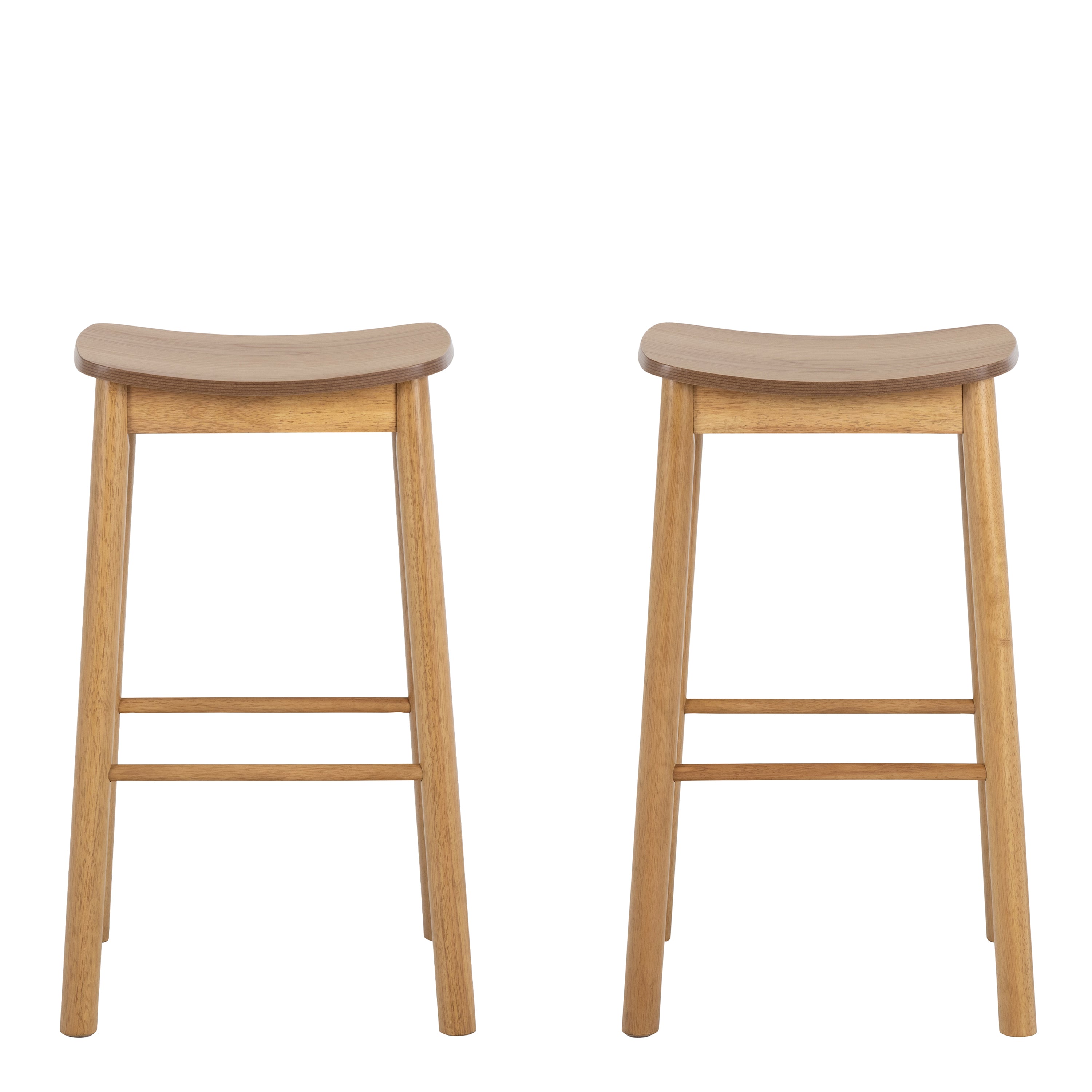 Barlow Bar Stool Without Back in Matt Oak Set of 2