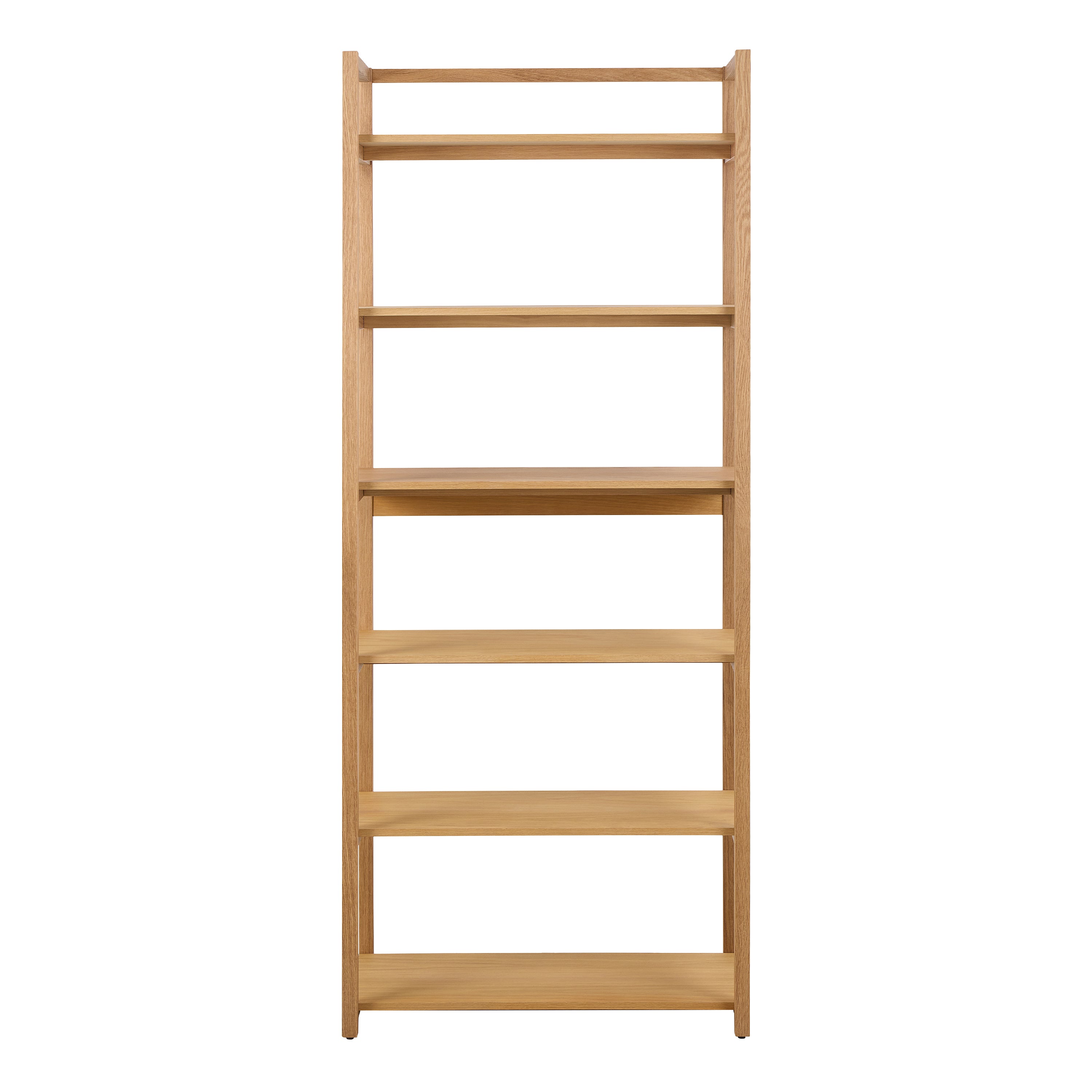 Ludza Rectangular Bookcase With 6 Shelves in Oak