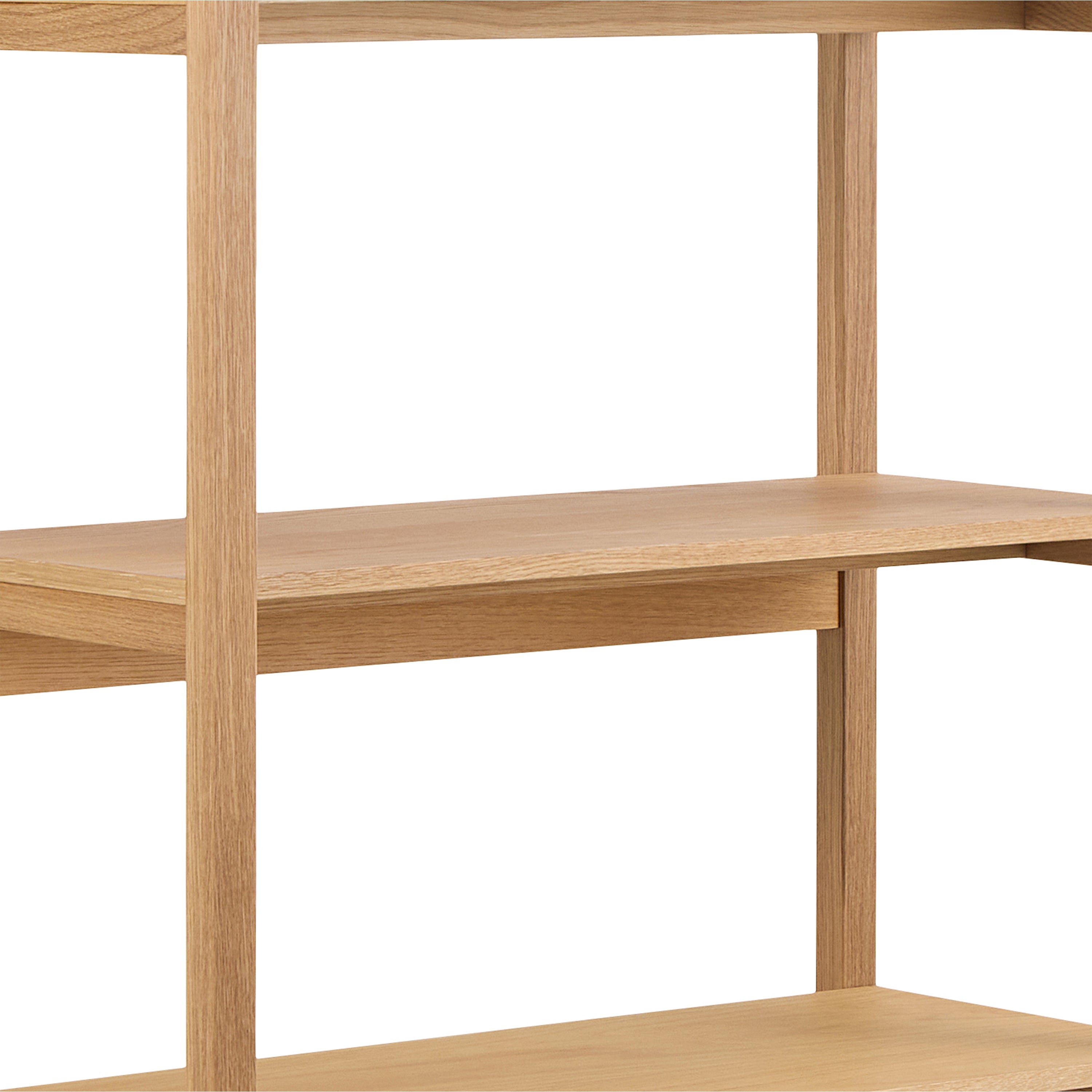 Ludza Rectangular Bookcase With 6 Shelves in Oak