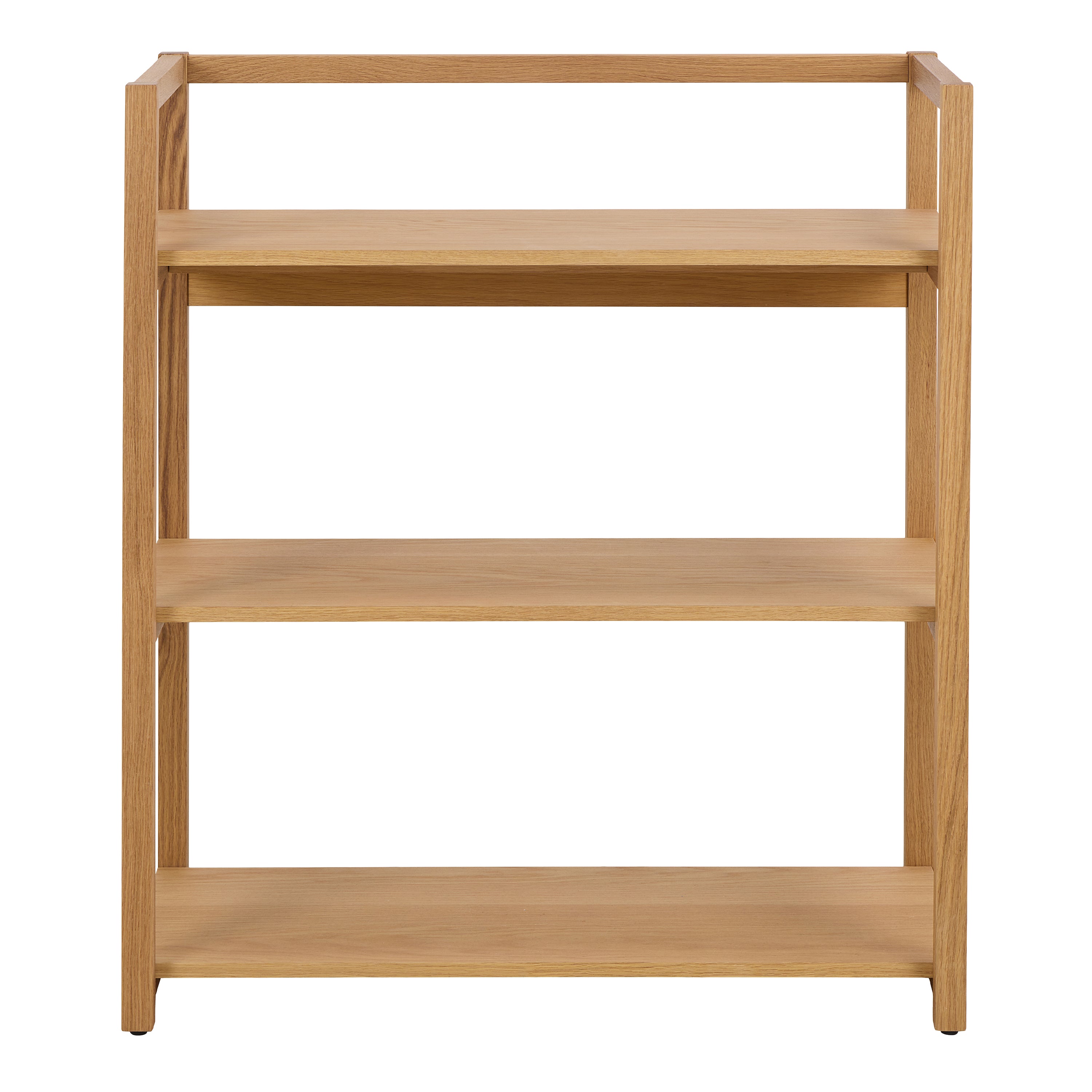 Ludza Rectangular Bookcase With 3 Shelves in Oak