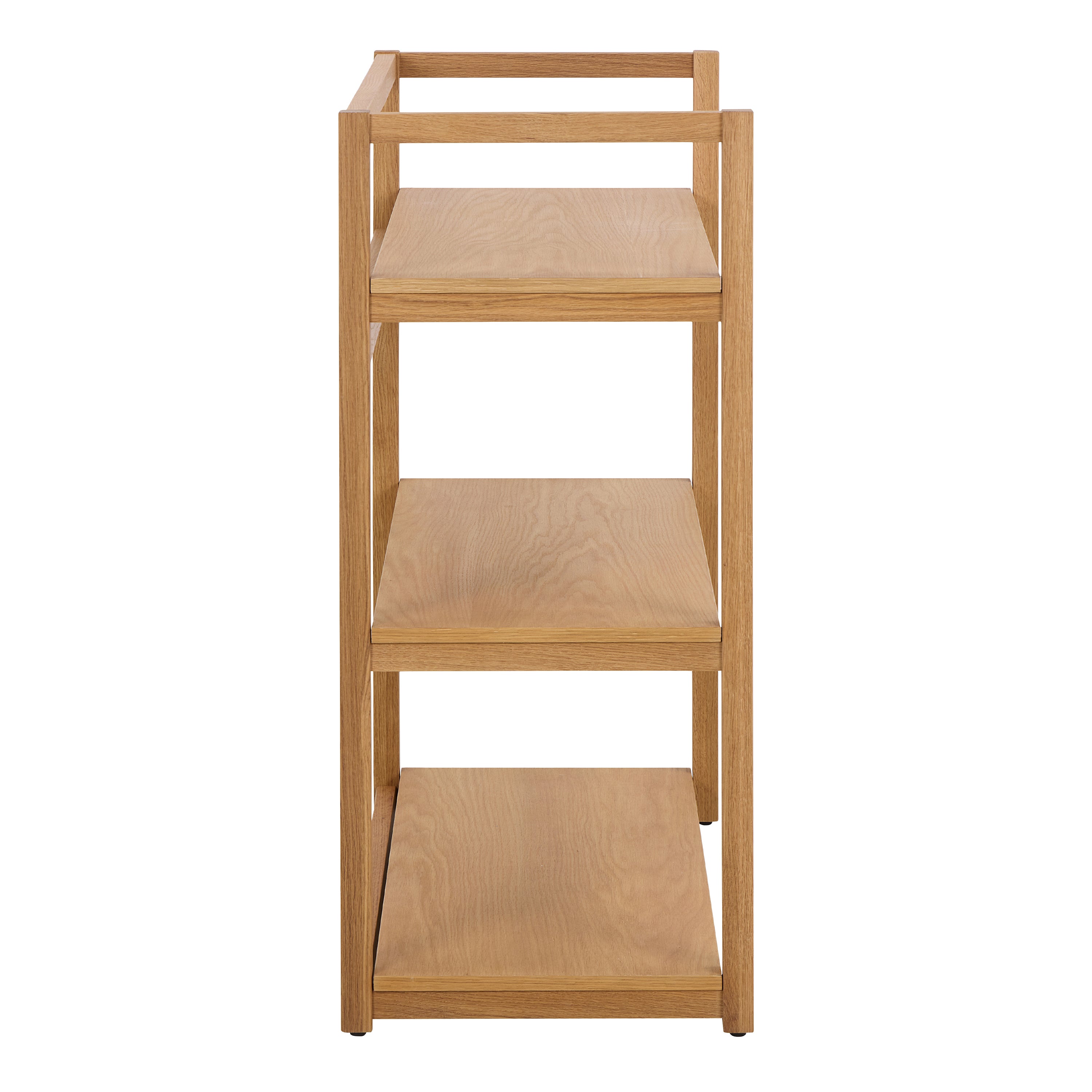 Ludza Rectangular Bookcase With 3 Shelves in Oak