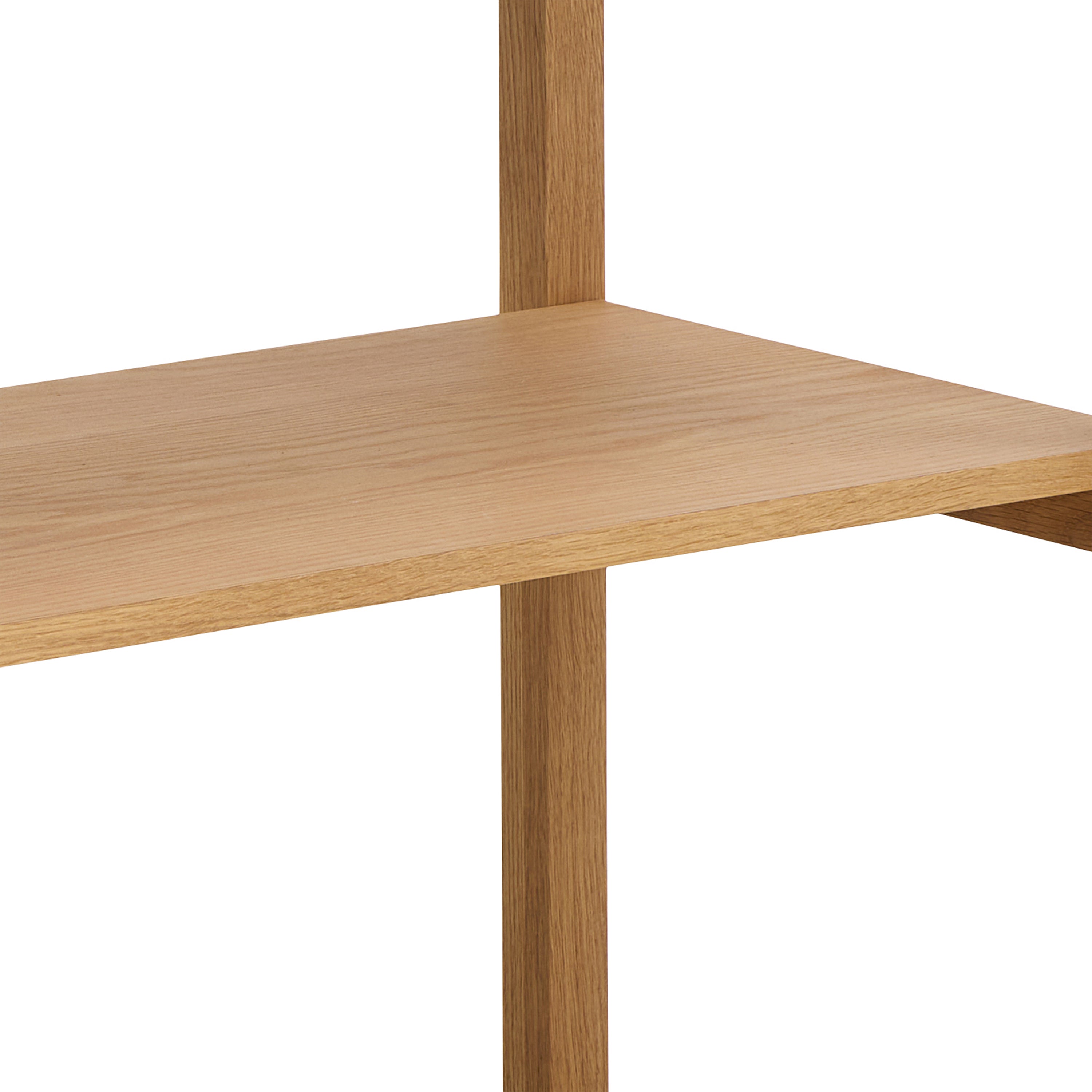 Ludza Rectangular Bookcase With 3 Shelves in Oak