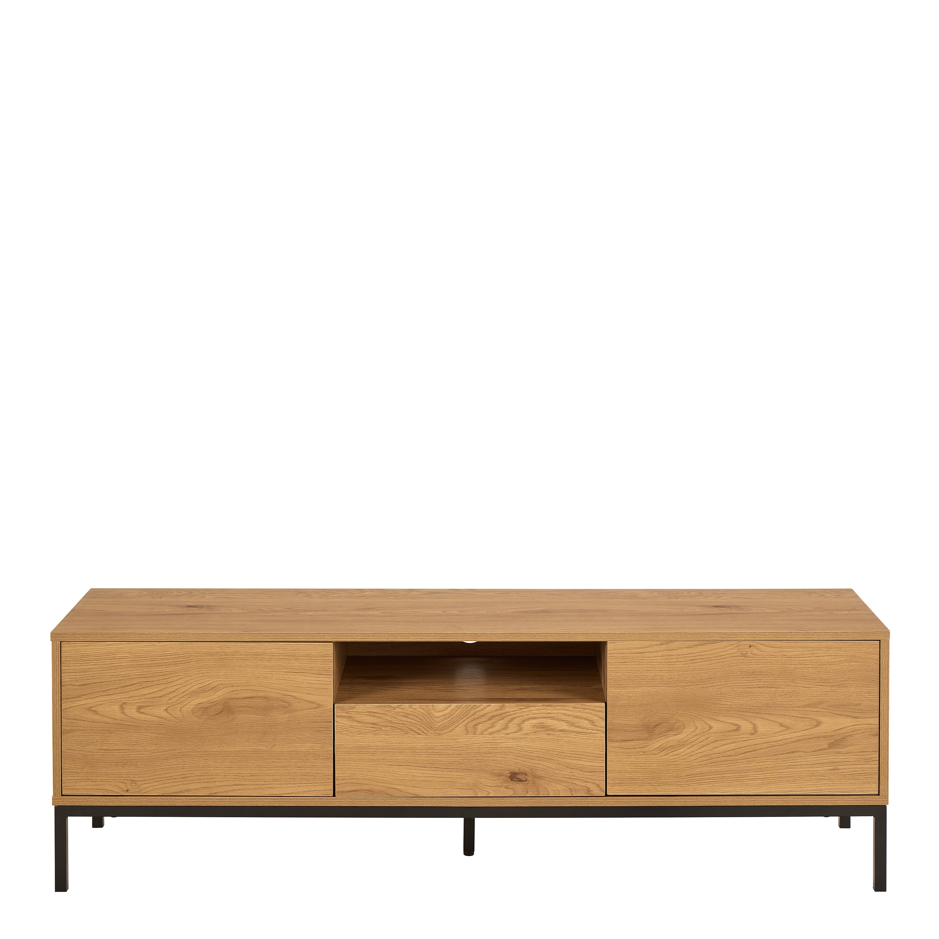 Seaford Tv Unit 2 Doors 1 Drawer in Matt Wild Oak