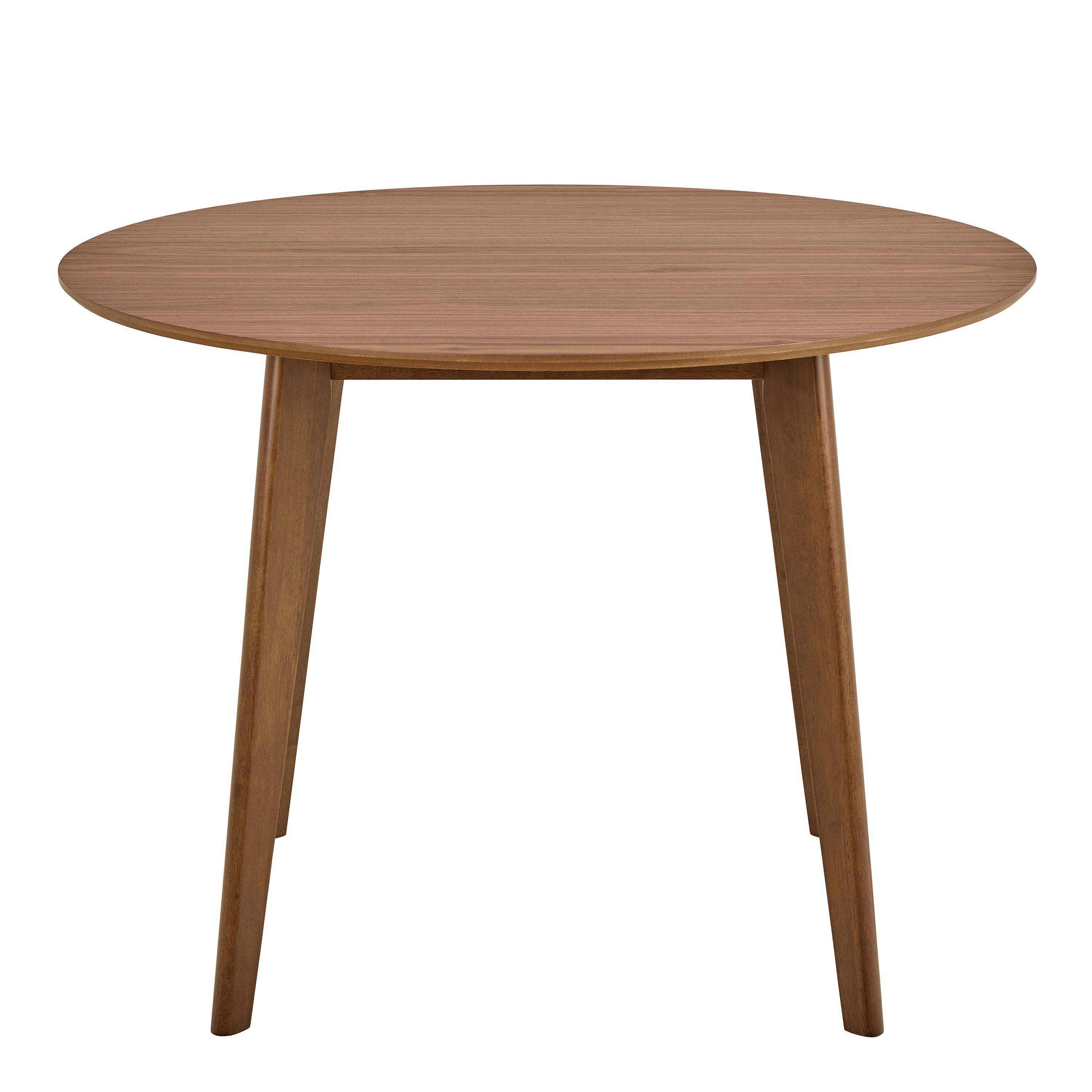 Roxby Round Dining Table in Walnut 105x76cm Included 4 Roxby Dining Chairs in Walnut