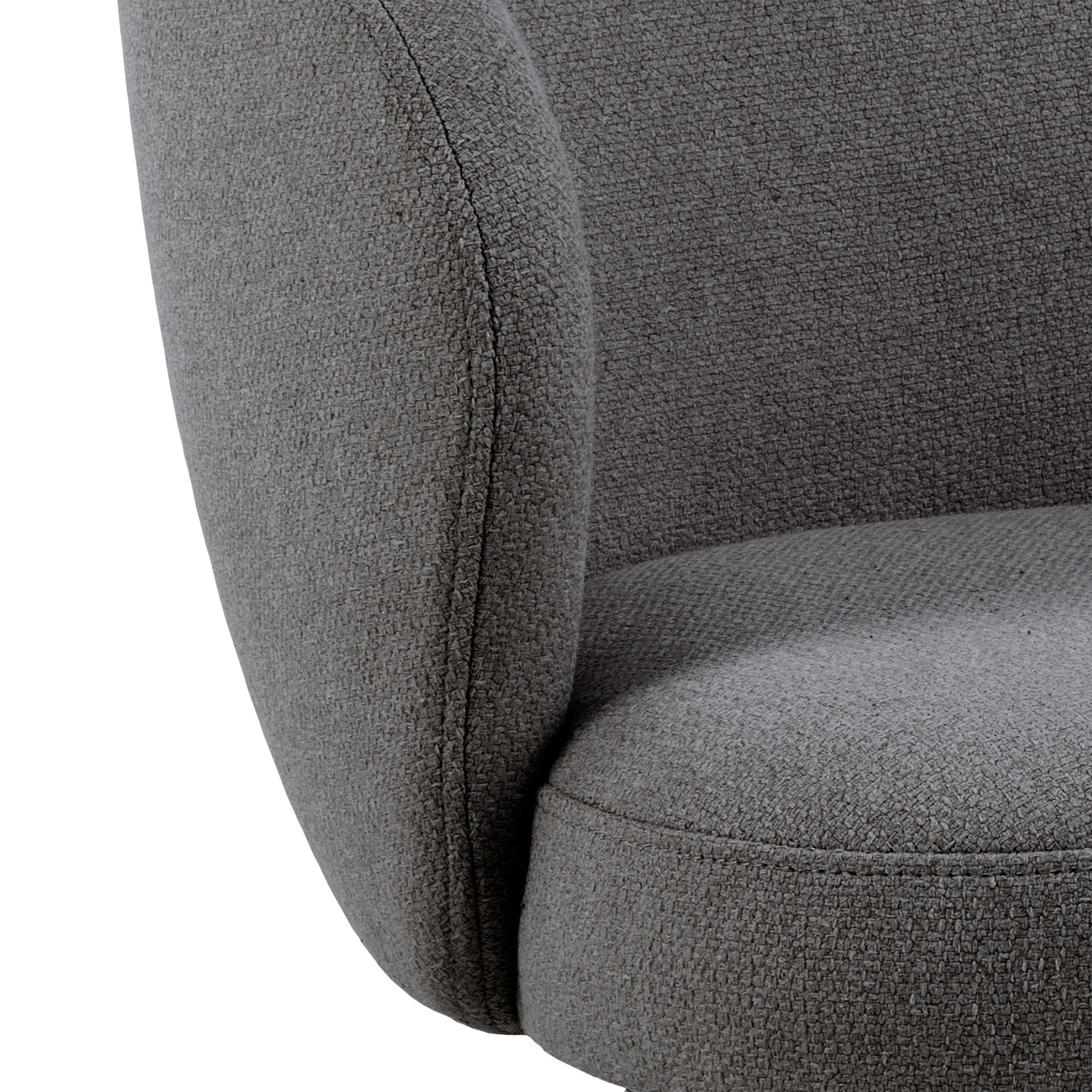 Darlene Dining Chair with Armrest and Swivel Function in Grey