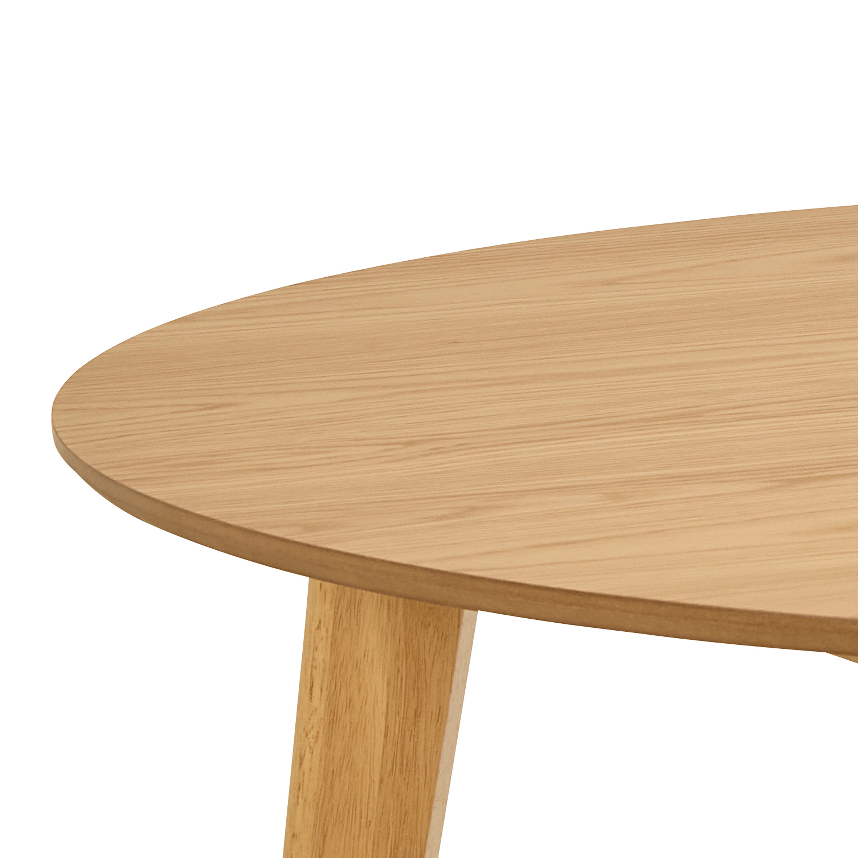 Roxby Round Dining Table in Matt Oak 120x76cm