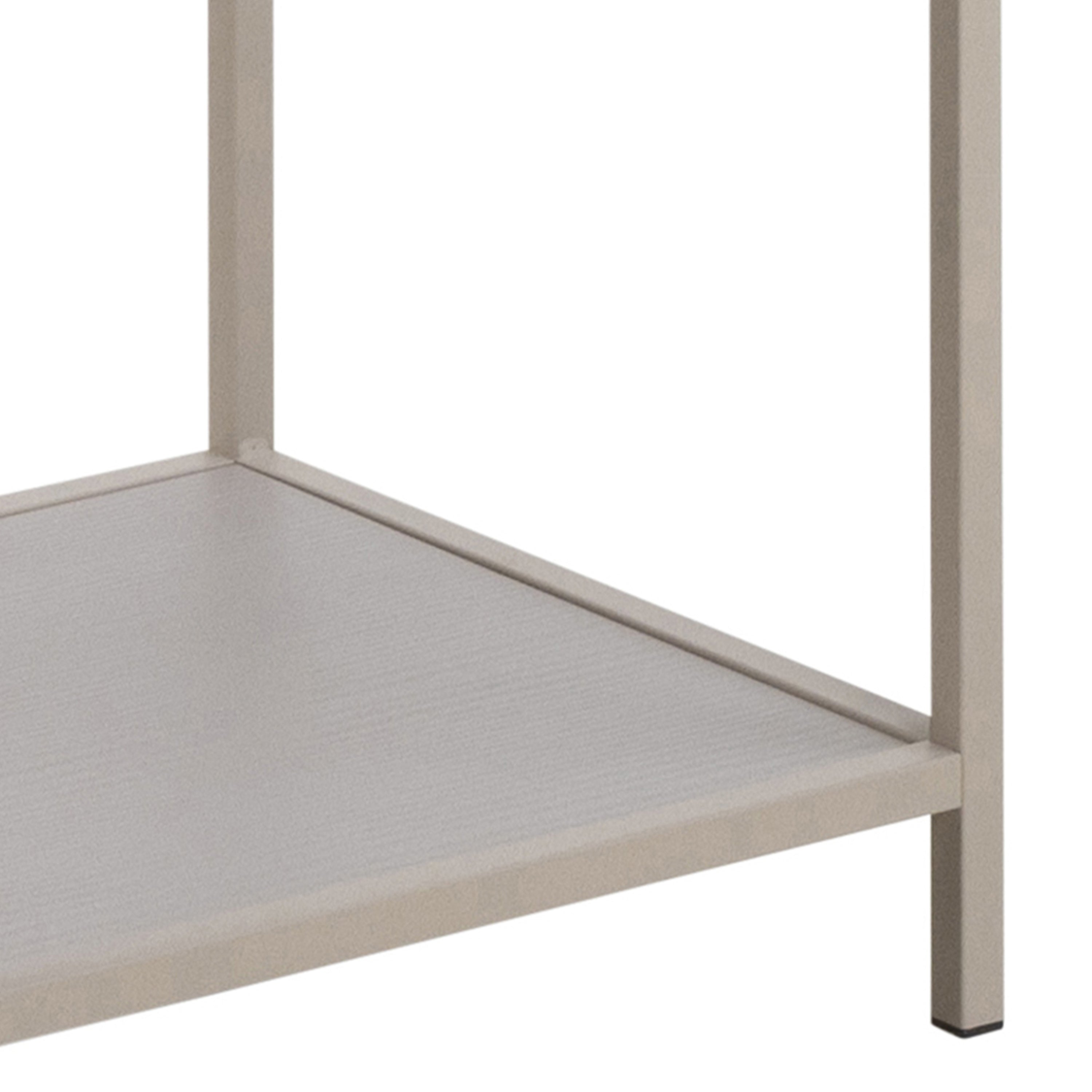 Seaford Tall Grey Metal 2 Drawer Bookcase with 4 Shelves