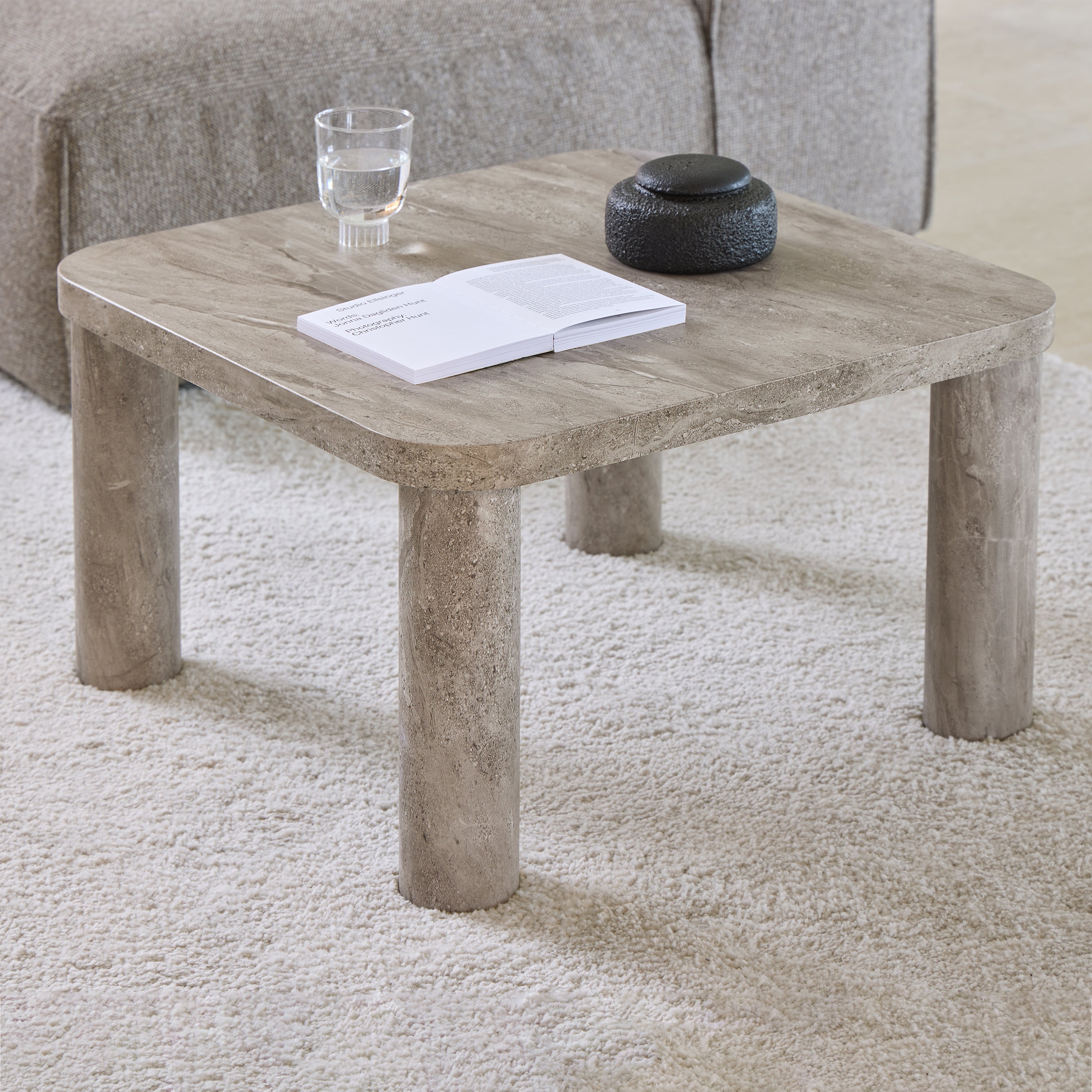Solano Square Coffee Table in Grey 60 x 60 cm