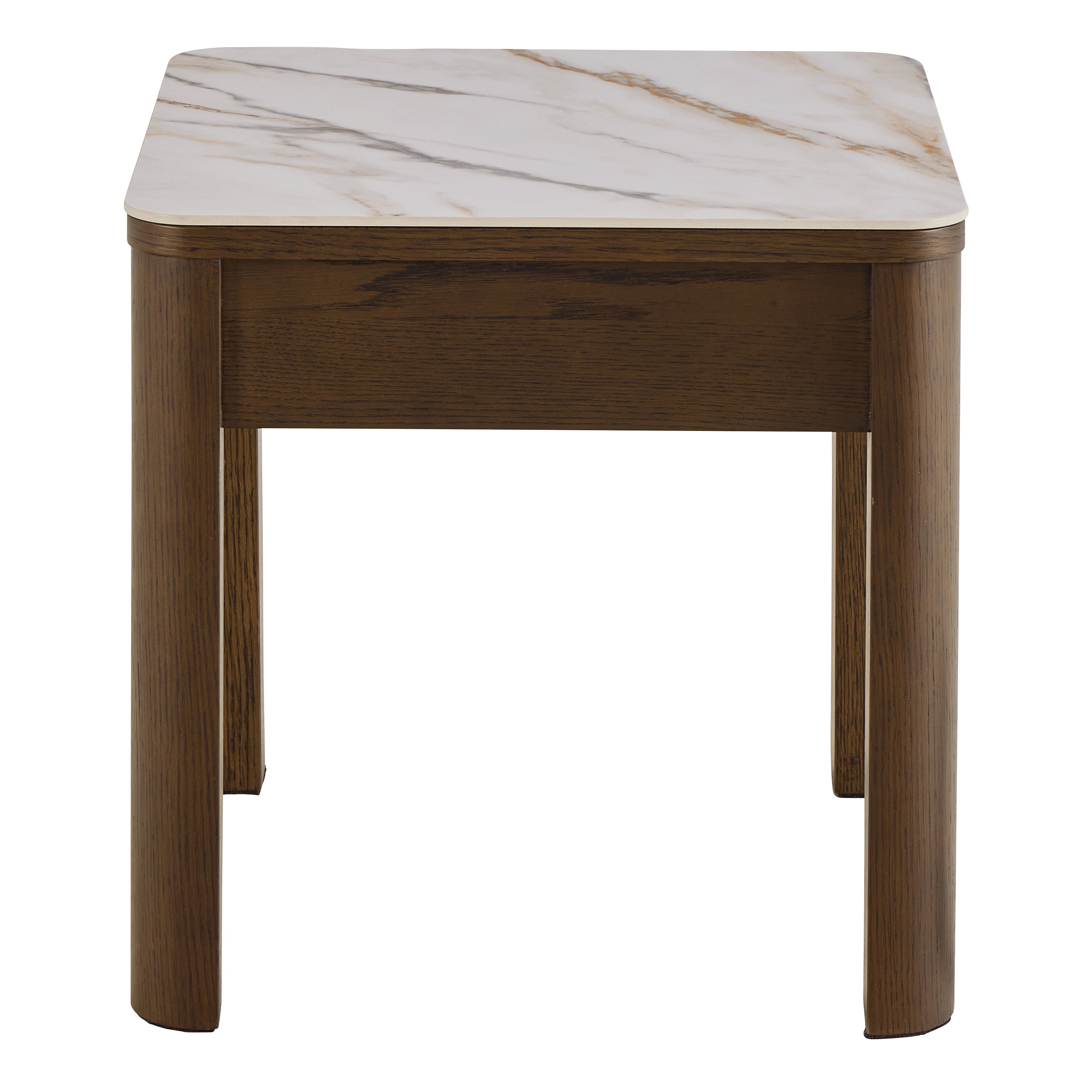 Southampton Square Side Table 1 Drawer in Cream Ceramic