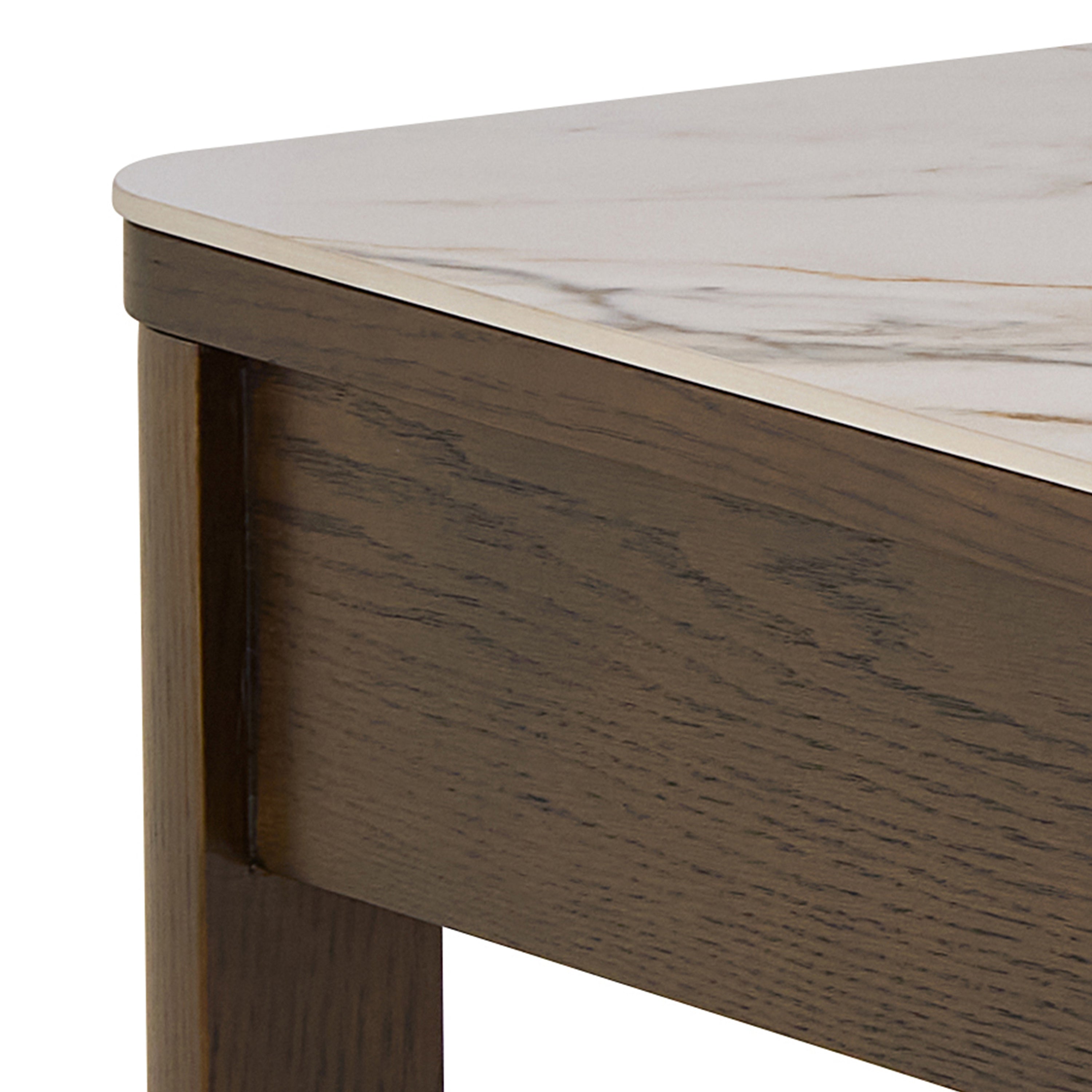 Southampton Rectangular Coffee Table 1 Drawer 1 Shelf in Cream Ceramic