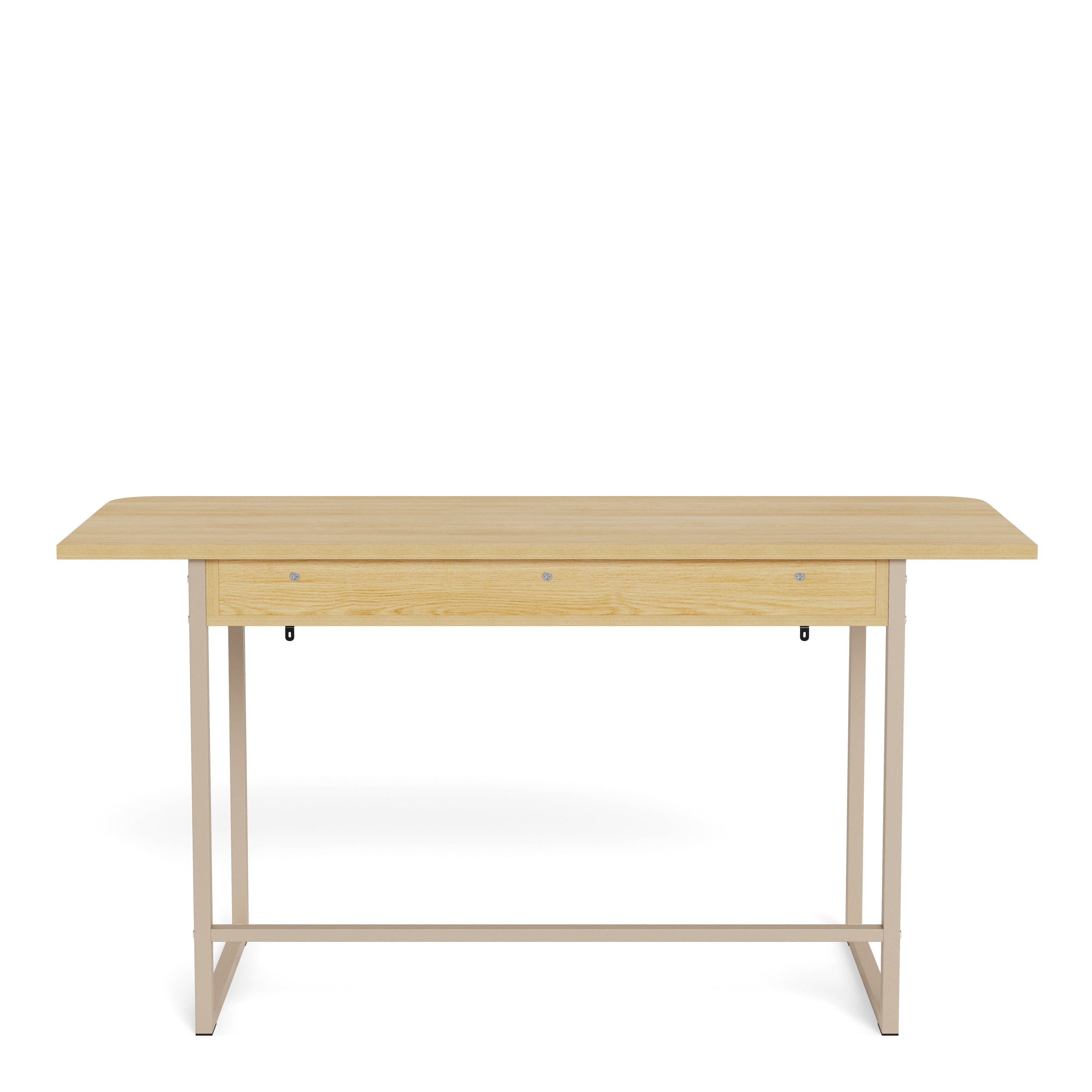 Darlington Console Table With 2 Open Shelves and Oak Top