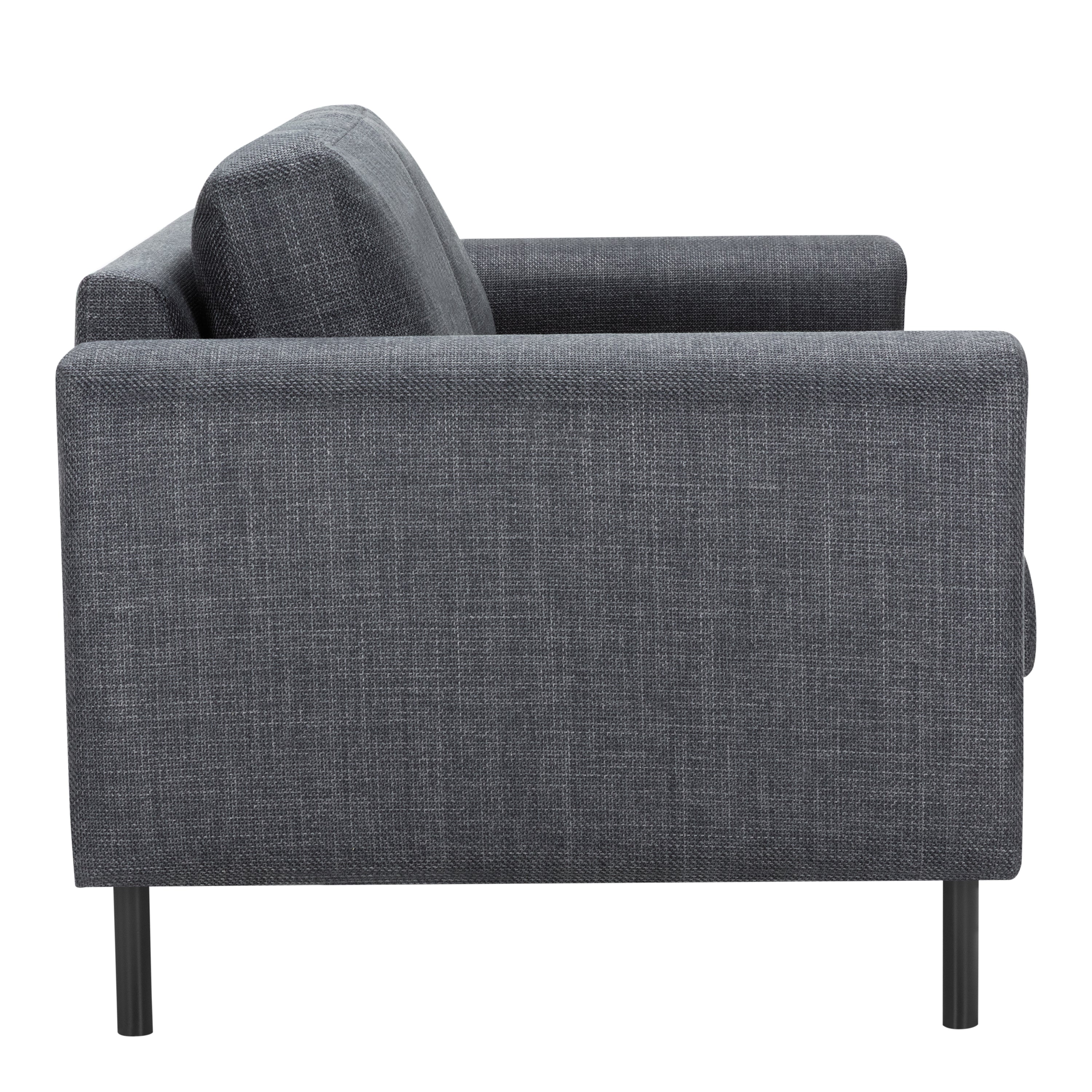 Omaha 2 Seater Sofa in Dark Grey and Basel Fabric