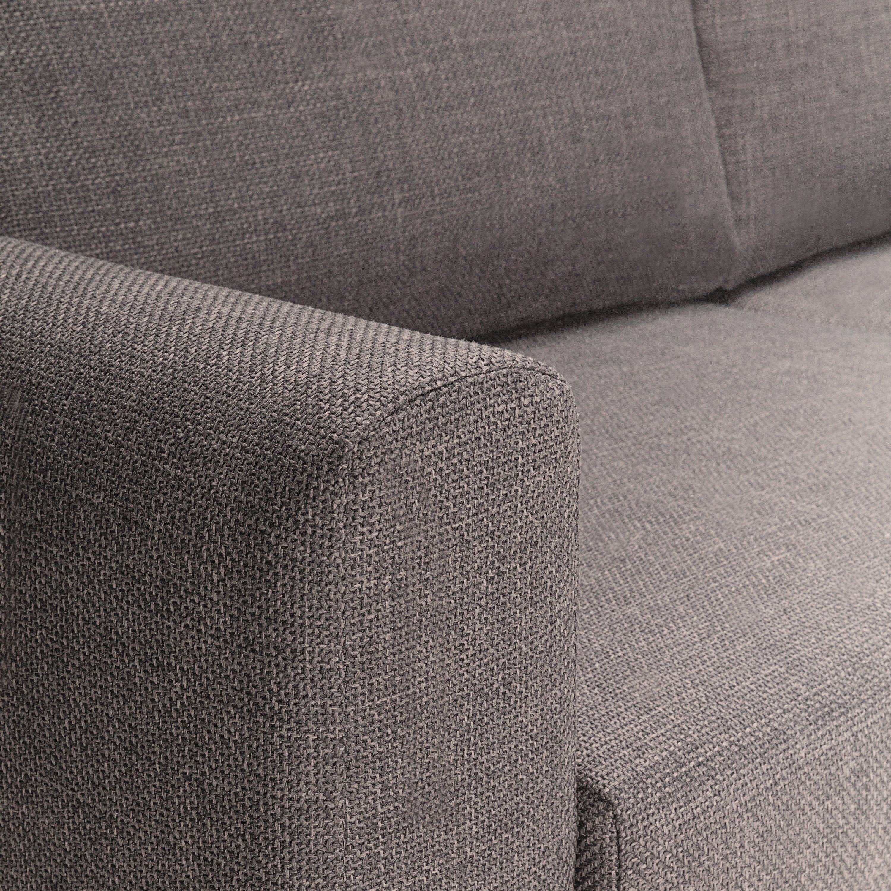 Omaha 3 Seater Sofa in Basel Light Grey Fabric