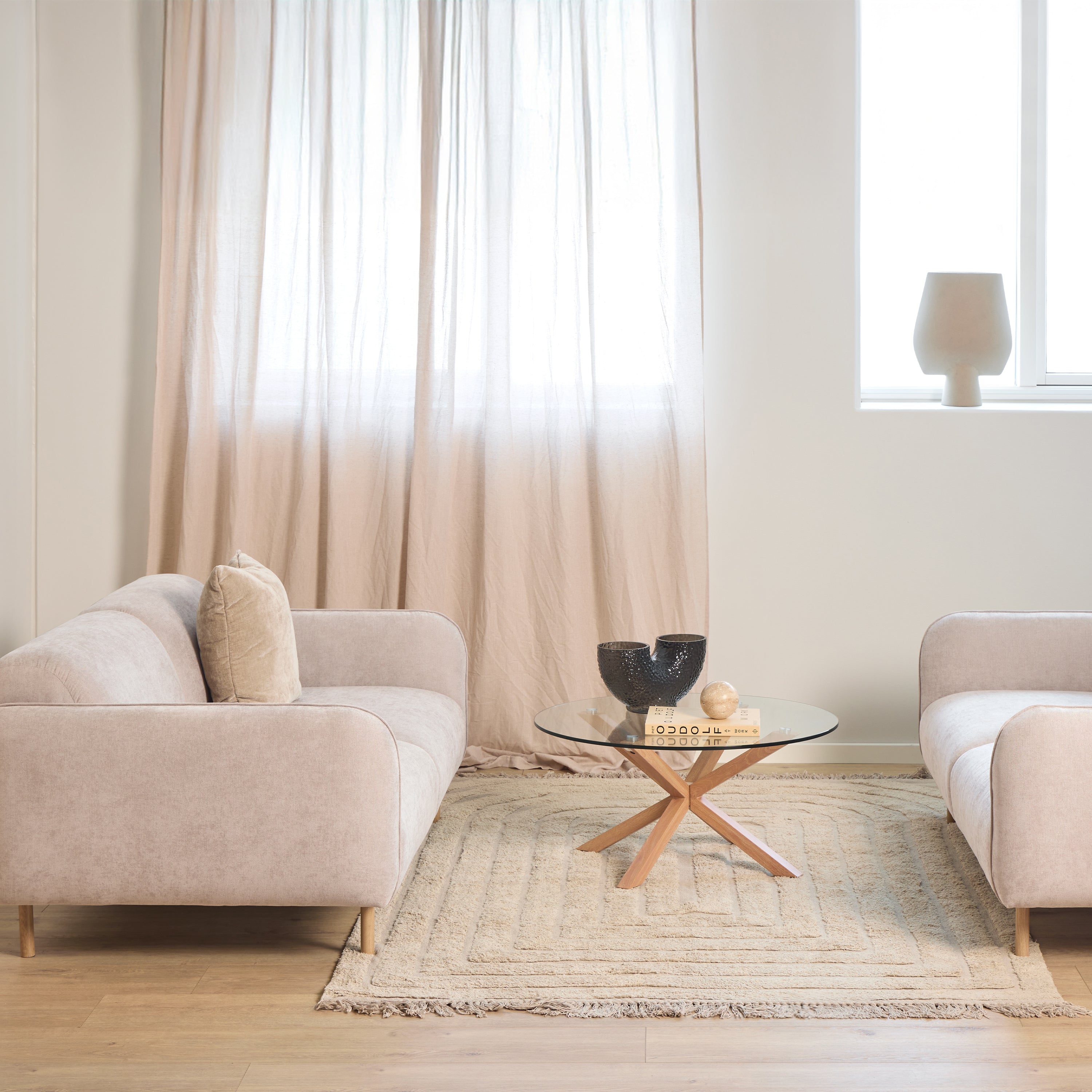 Westham 2.5 Seater Sofa in Fay Beige Fabric