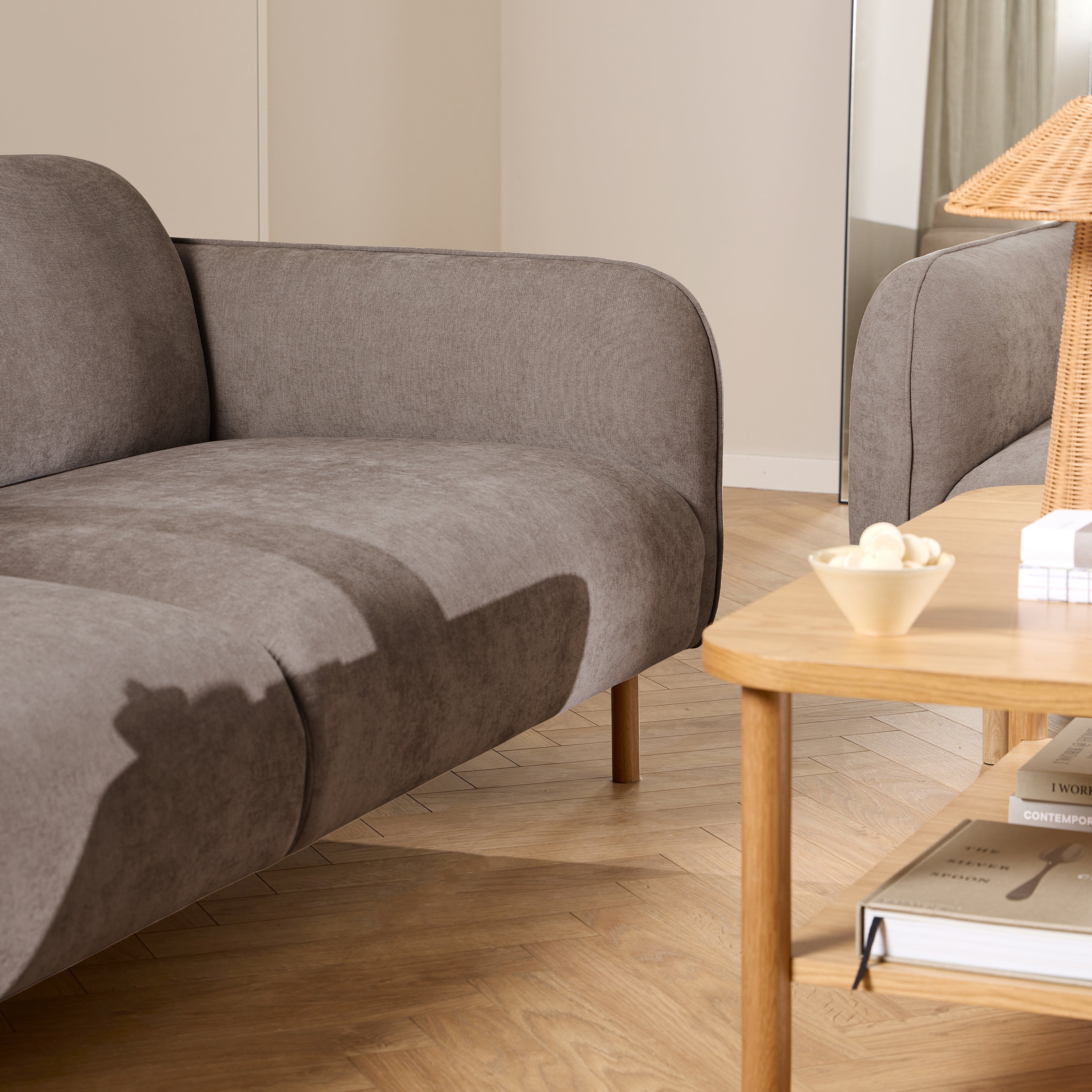 Westham 2.5 Seater Sofa in Dusty Brown Fabric