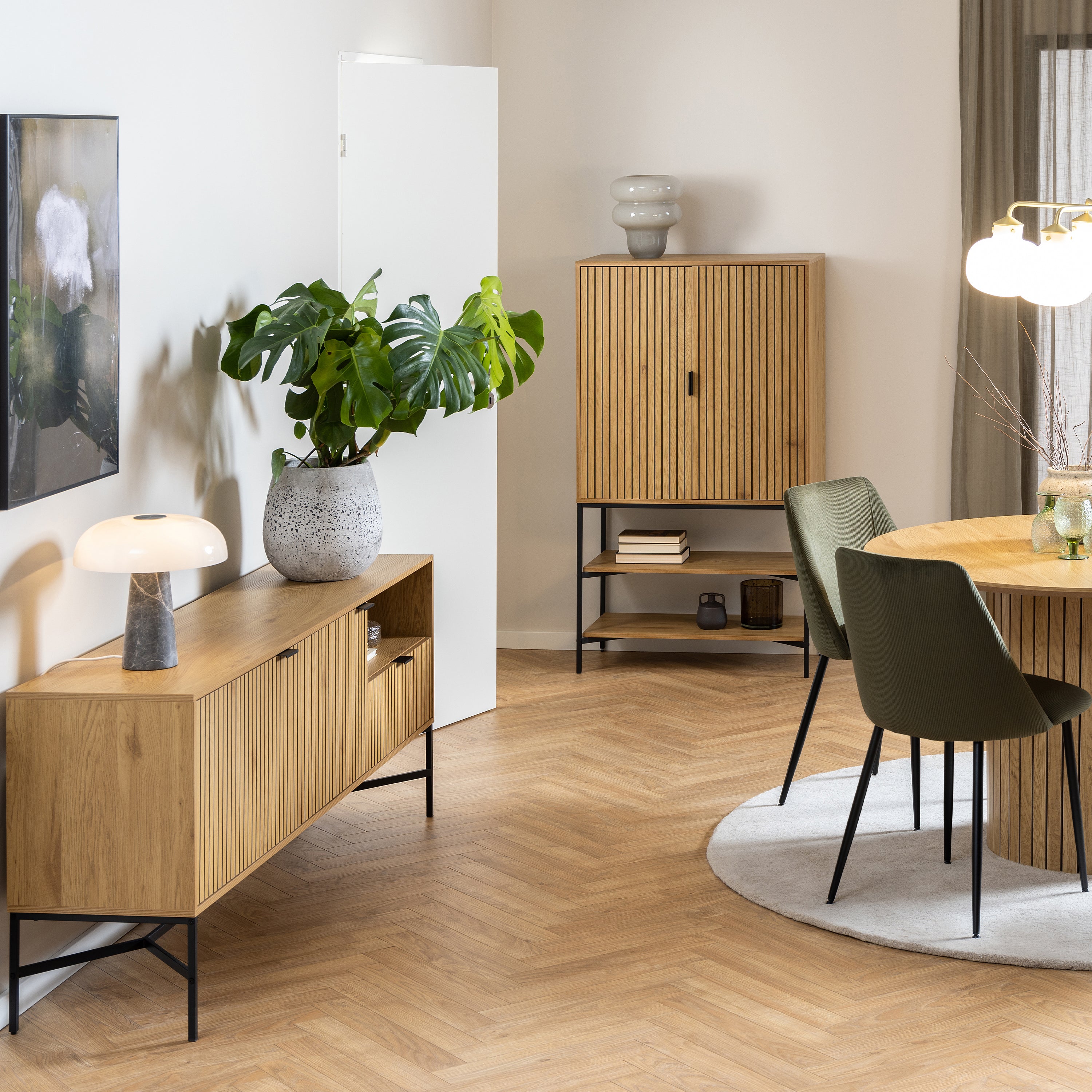 Jaipur Sideboard with 2 Doors and 1 Drawer in Wild Oak