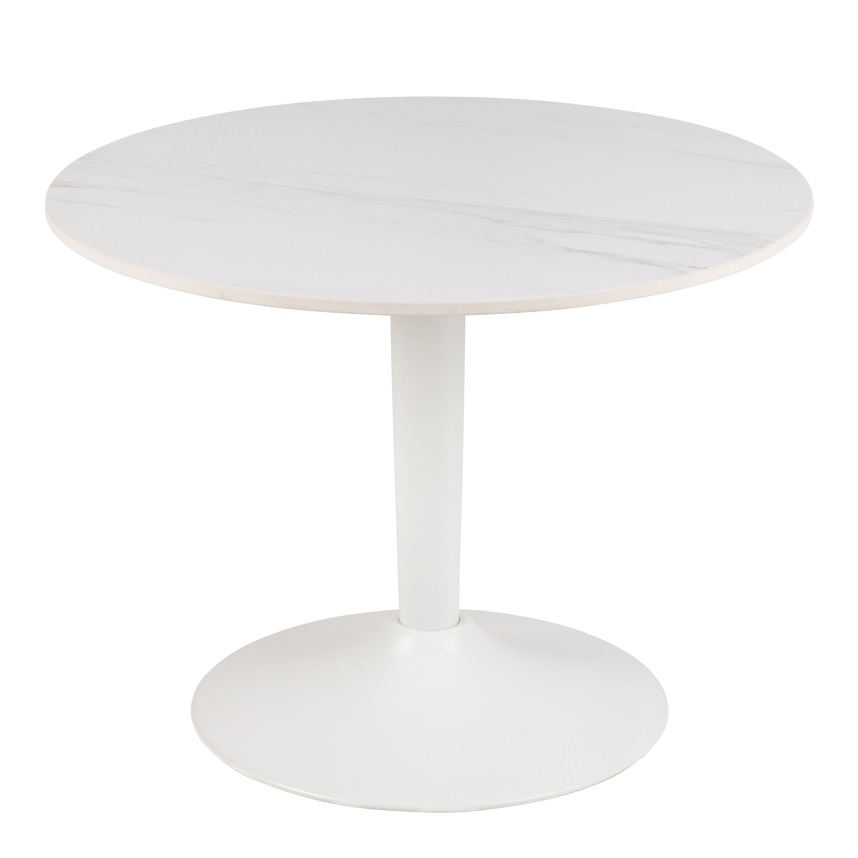 Malta Ceramic Round Coffee Table in White 60x45cm