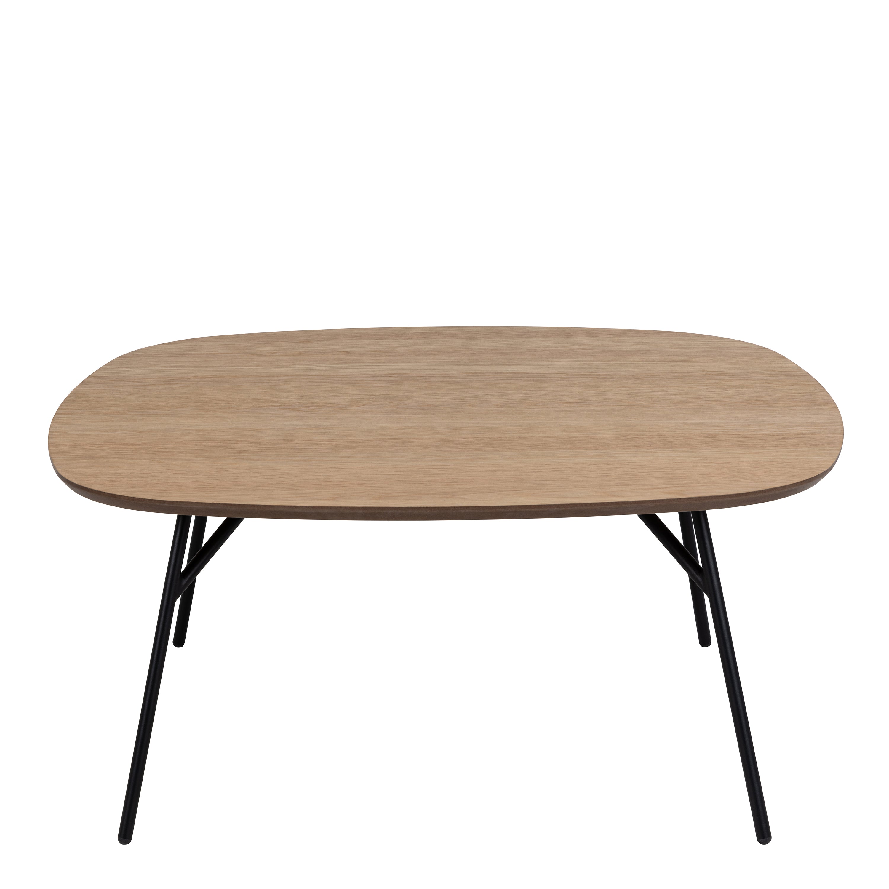 Caracas Square Coffee Table in Oak and Matt Black