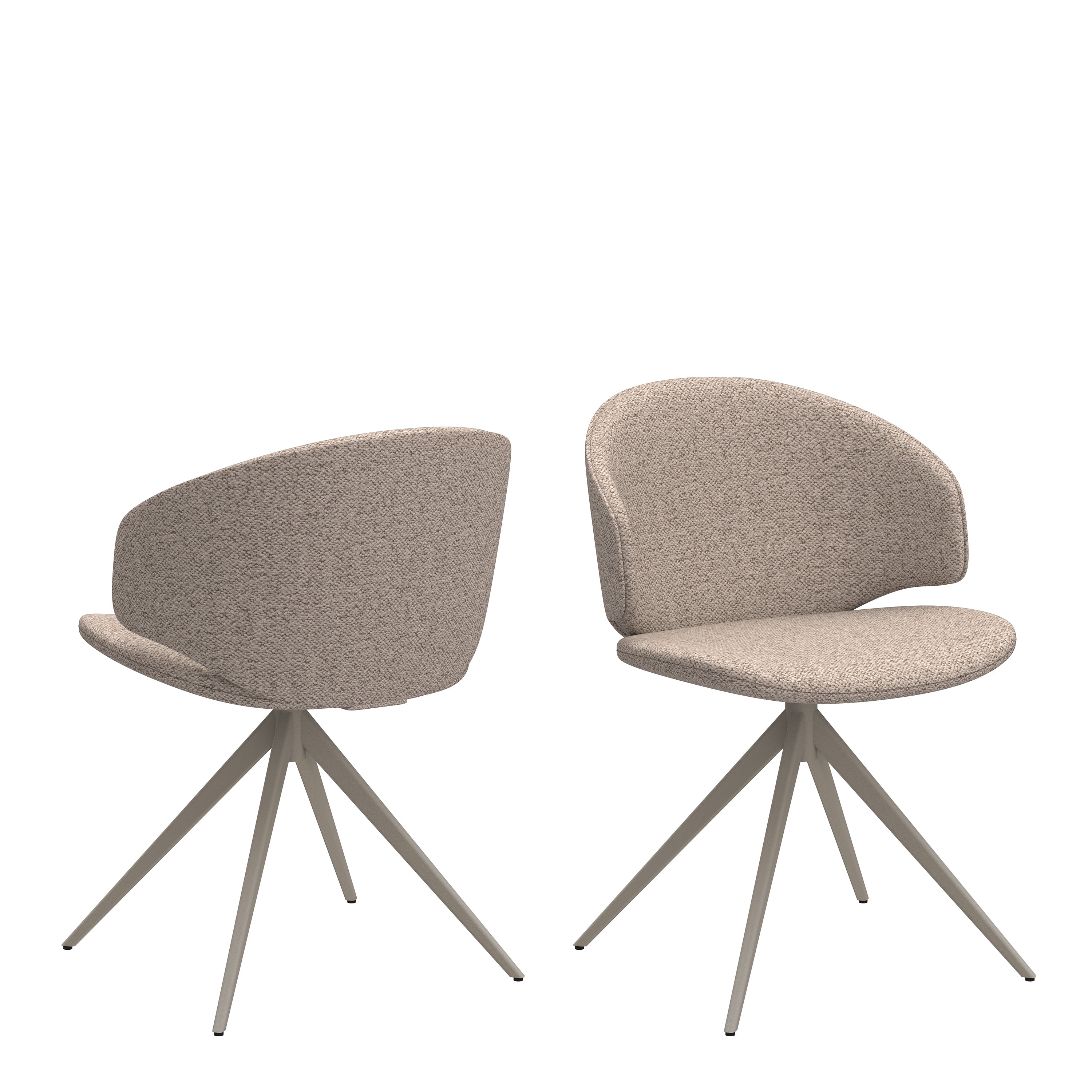 Palermo Ceramic Dining Table in Grey 160x75cm Included 4 Ella Swivel Beige Dining Chairs