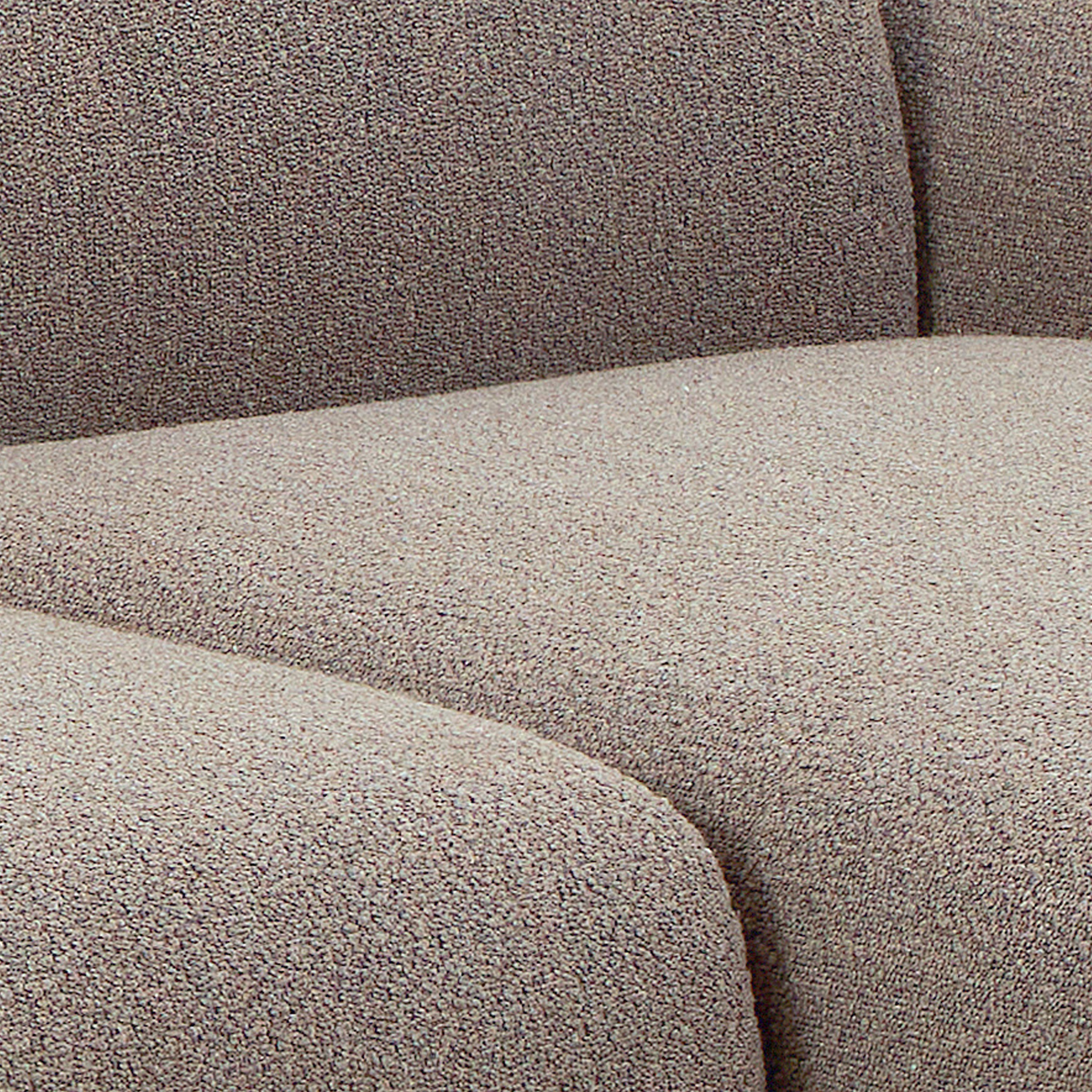 Midfield Right Hand Facing 2 Seater Chaise Longue in Boucle Beige Fabric