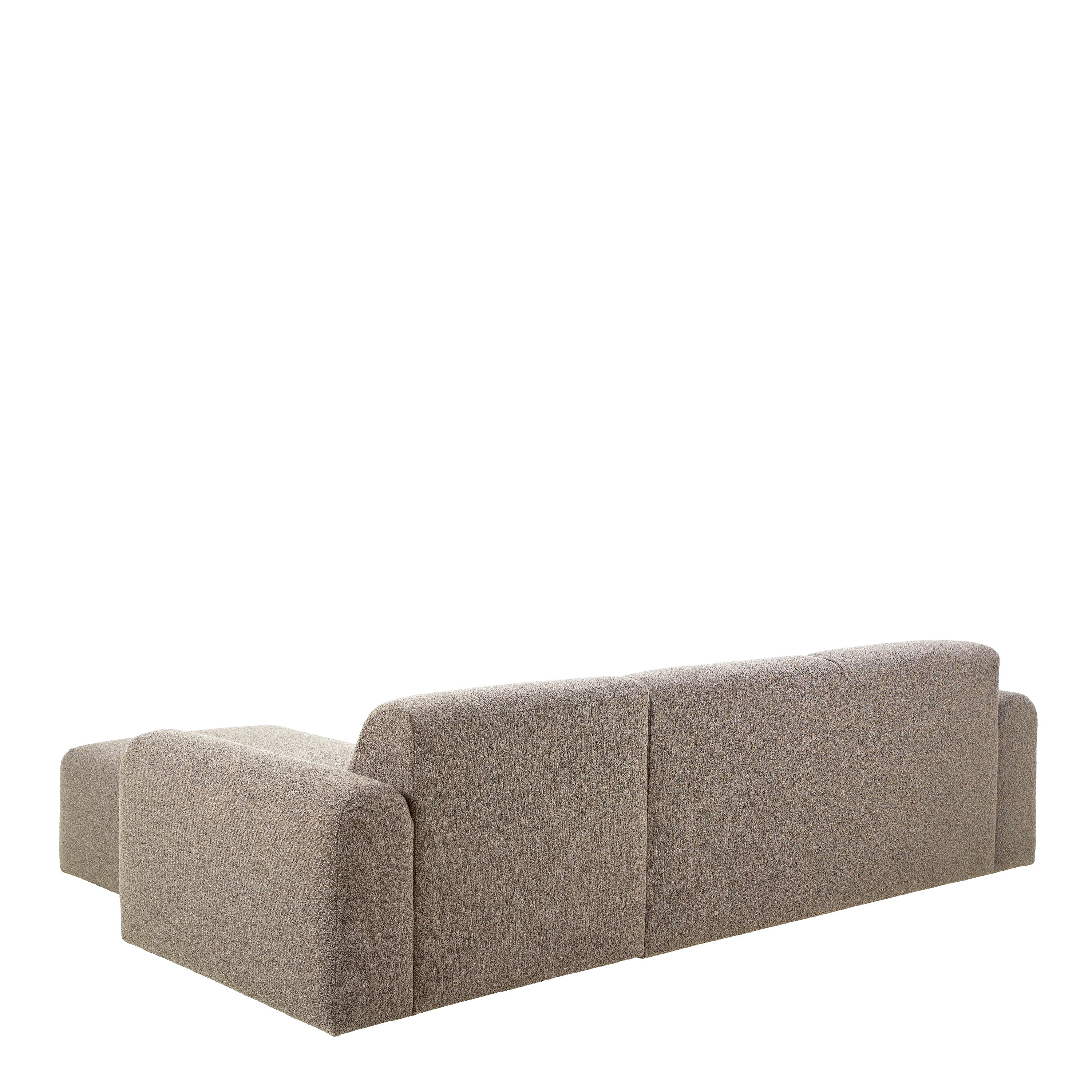 Midfield Right Hand Facing 2 Seater Chaise Longue in Boucle Beige Fabric