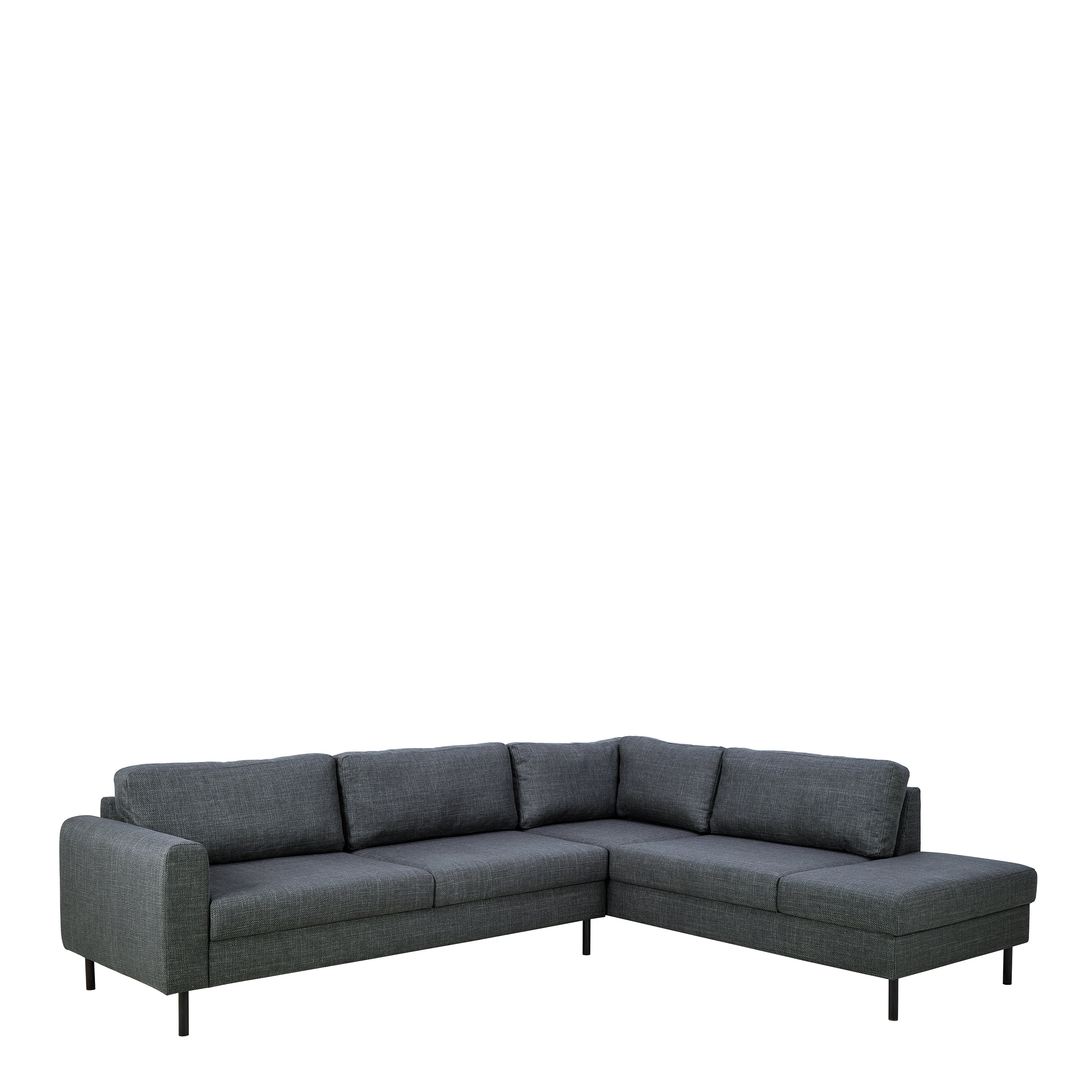 Omaha Right Hand Facing Corner Sofa in Dark Grey Fabric
