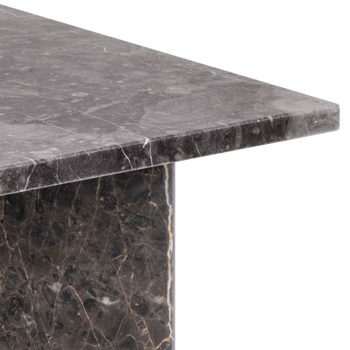 Vega Square Coffee Table with Marron Marble Top 90cm