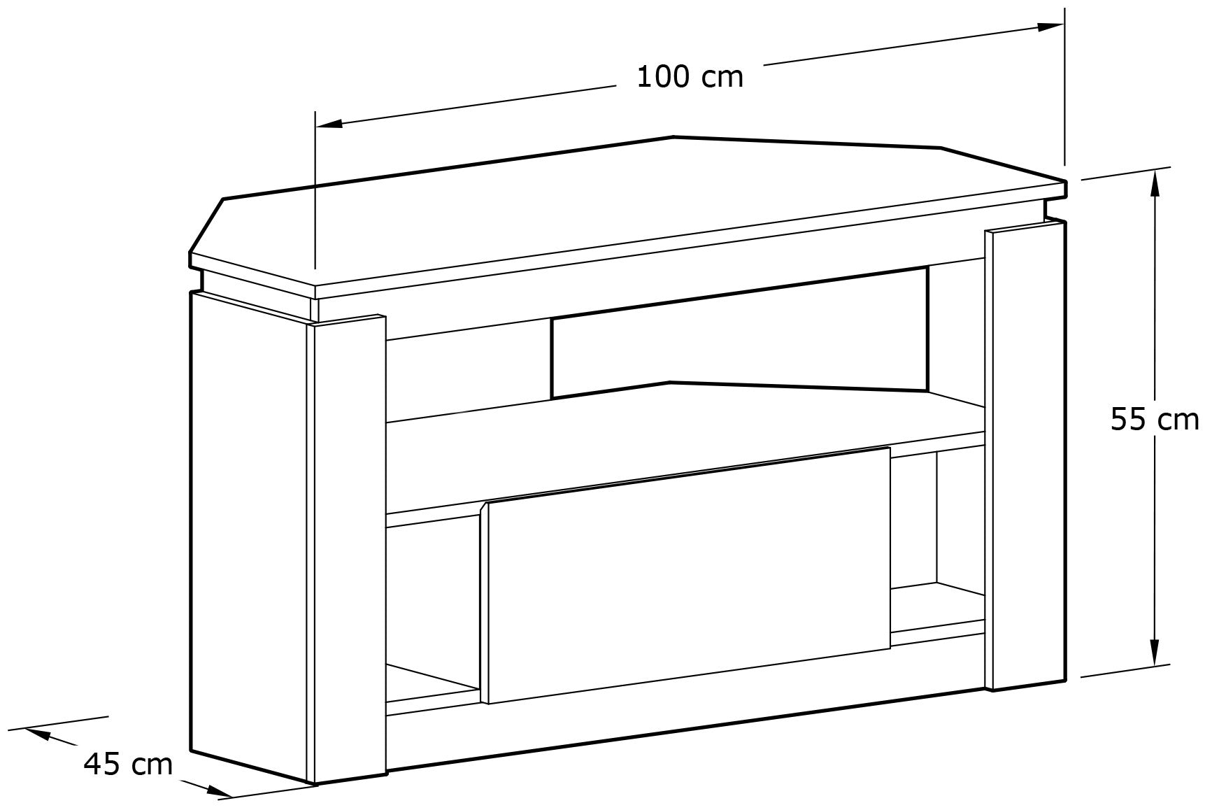 Canyon Oak Corner Tv Unit