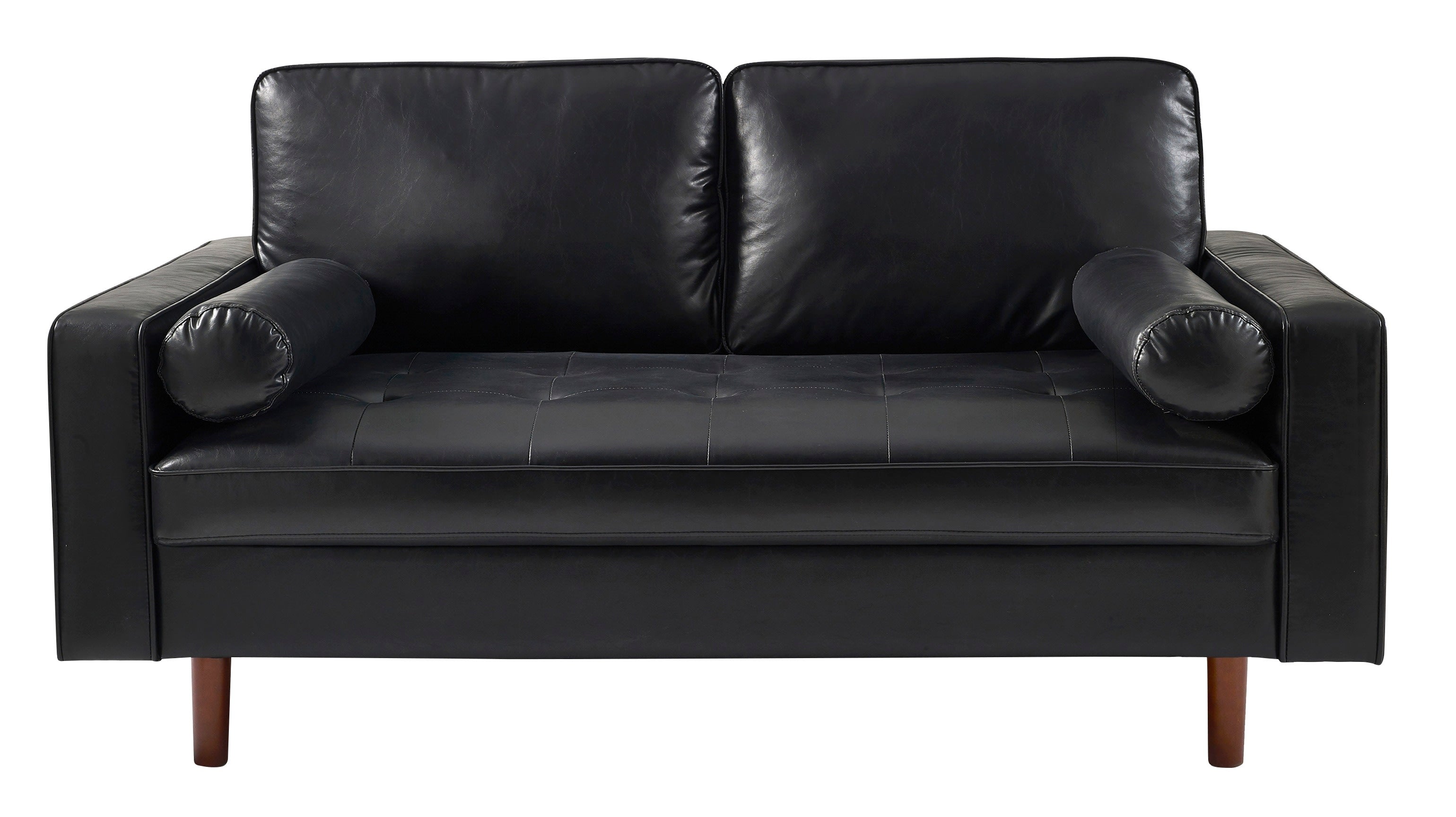 Henley Black Faux Leather 3 Seater Sofa