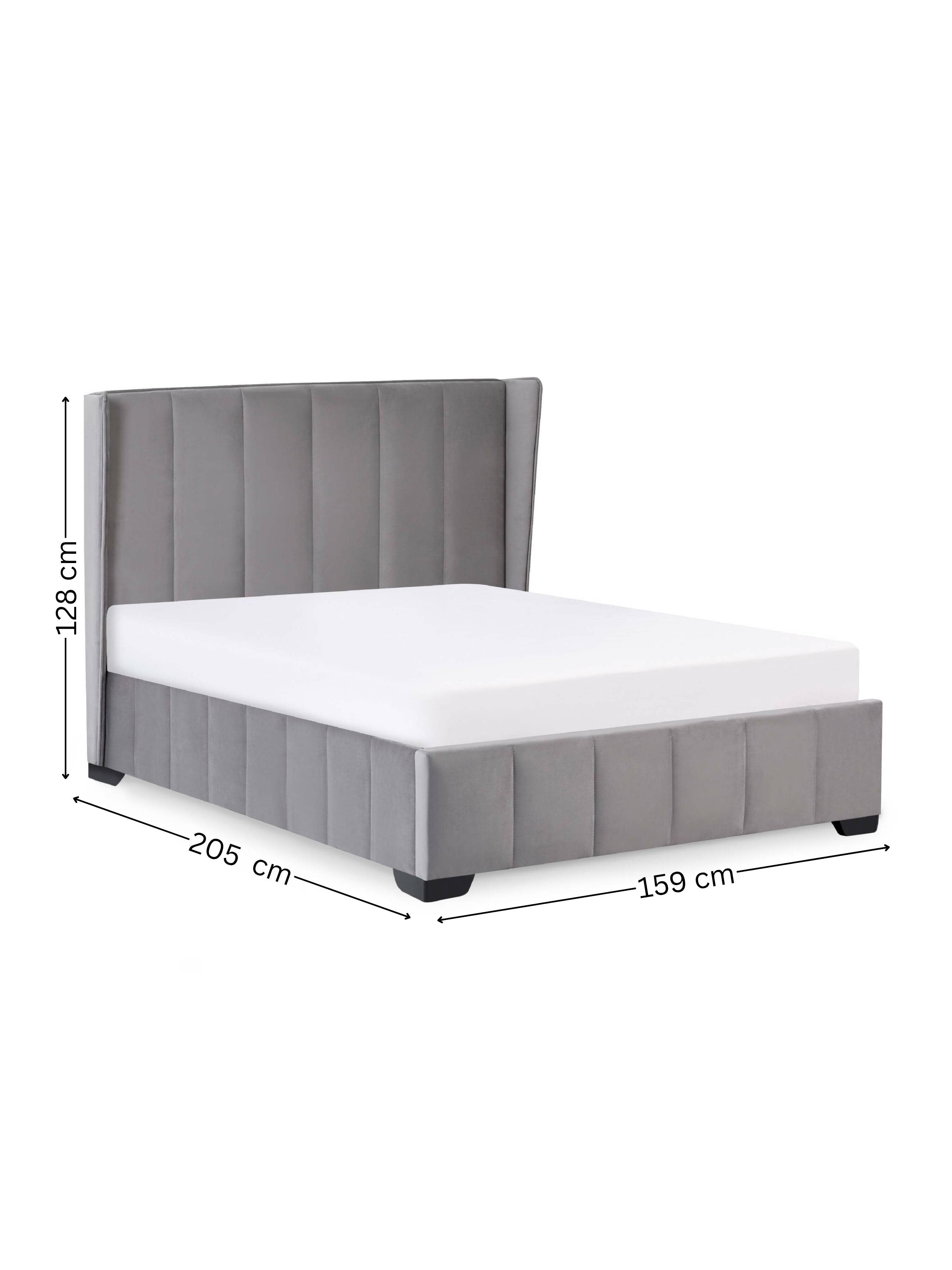 Katie Bed Frame - Grey Velvet