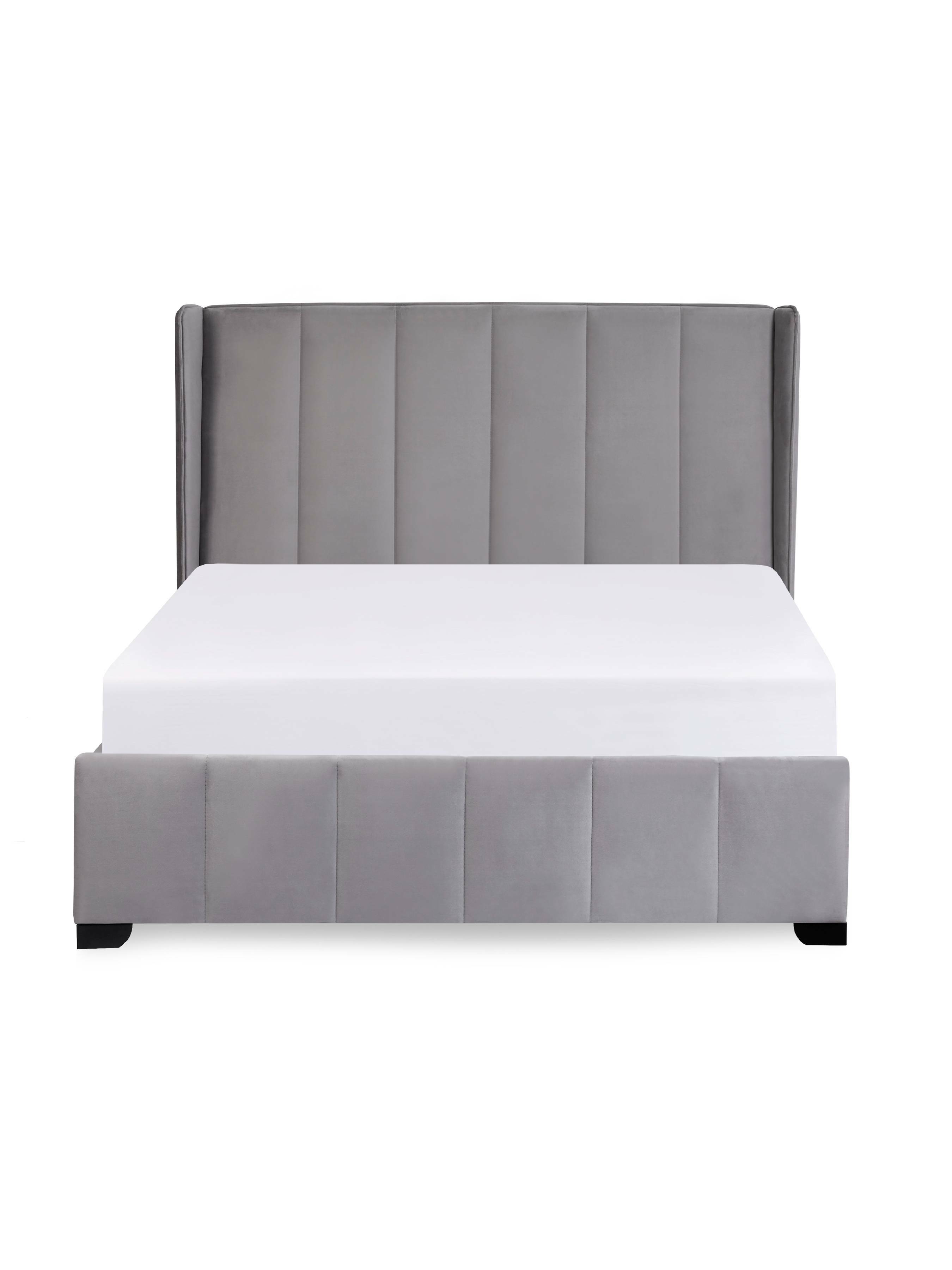 Katie Bed Frame - Grey Velvet