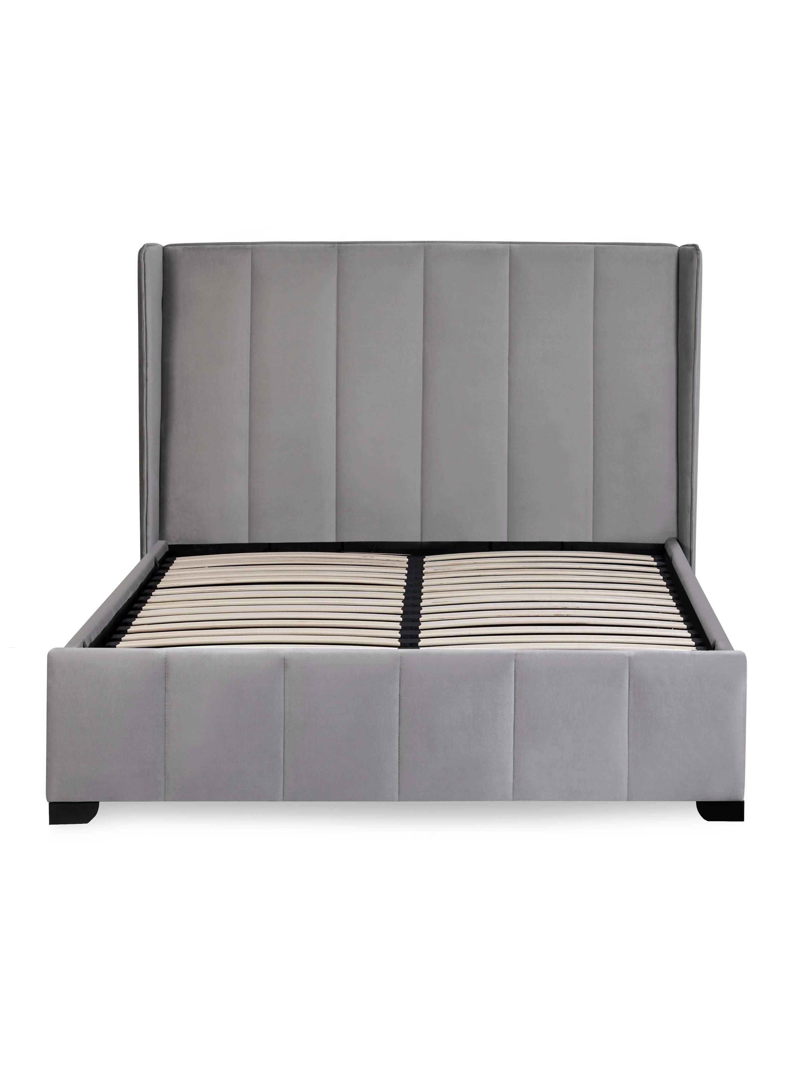 Katie Bed Frame - Grey Velvet