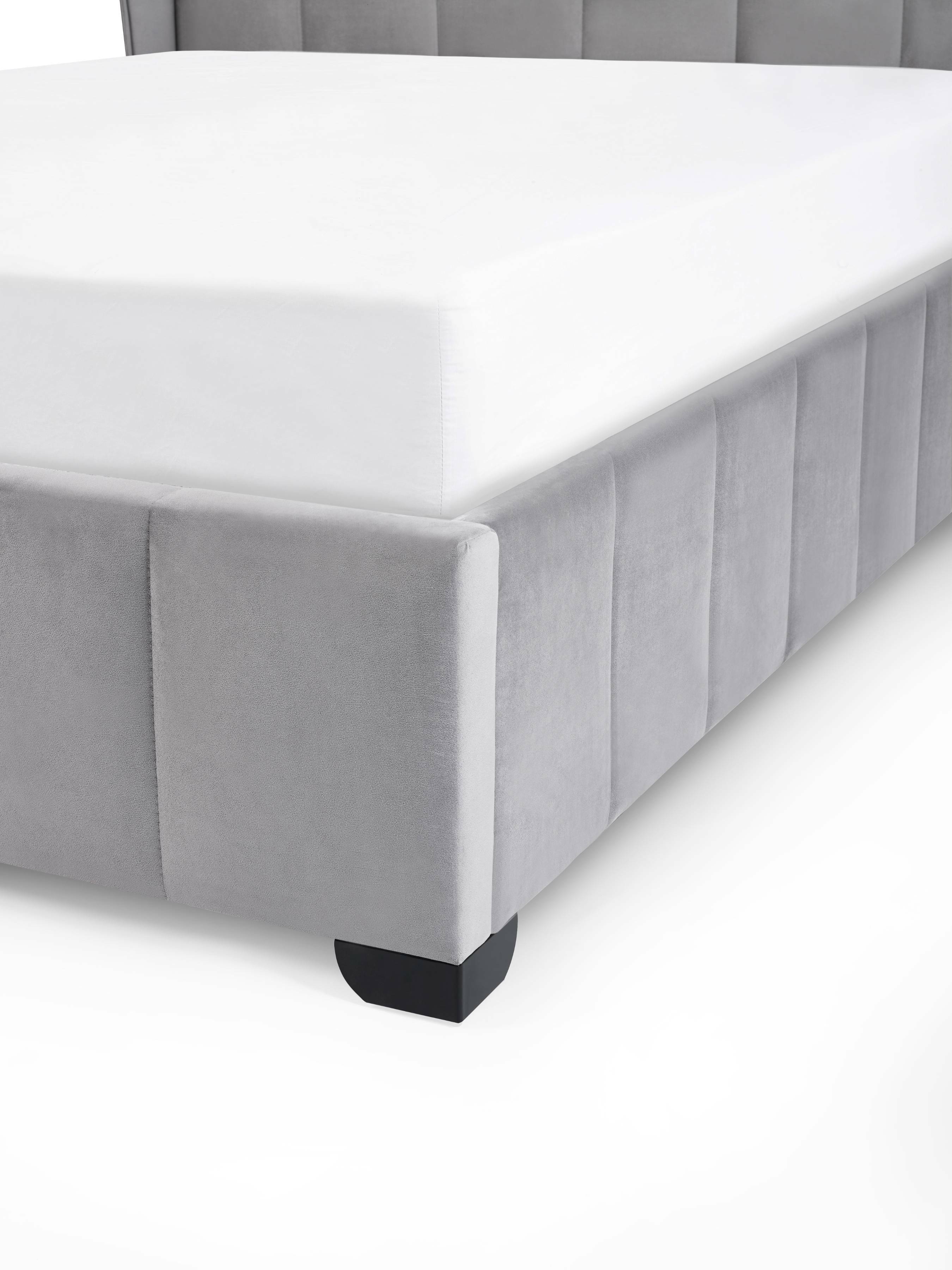 Katie Bed Frame - Grey Velvet