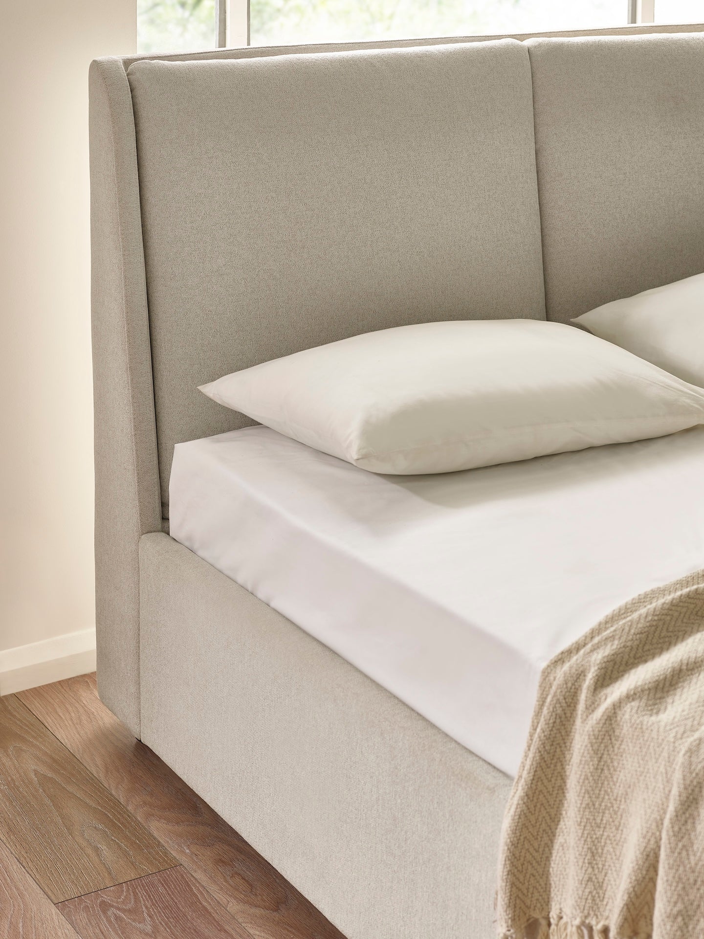 Maddock Ottoman Storage Bed - Beige