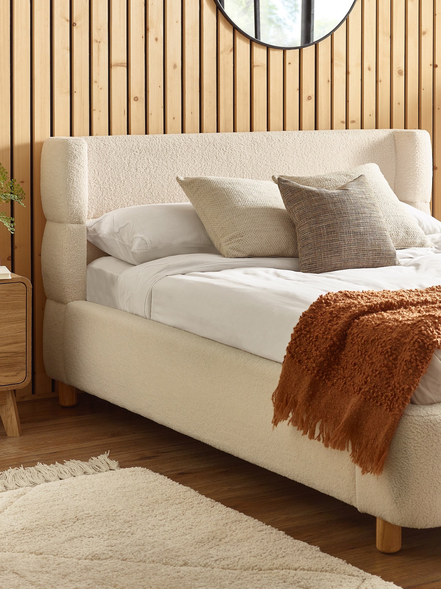 Oberon Boucle Bed Frame