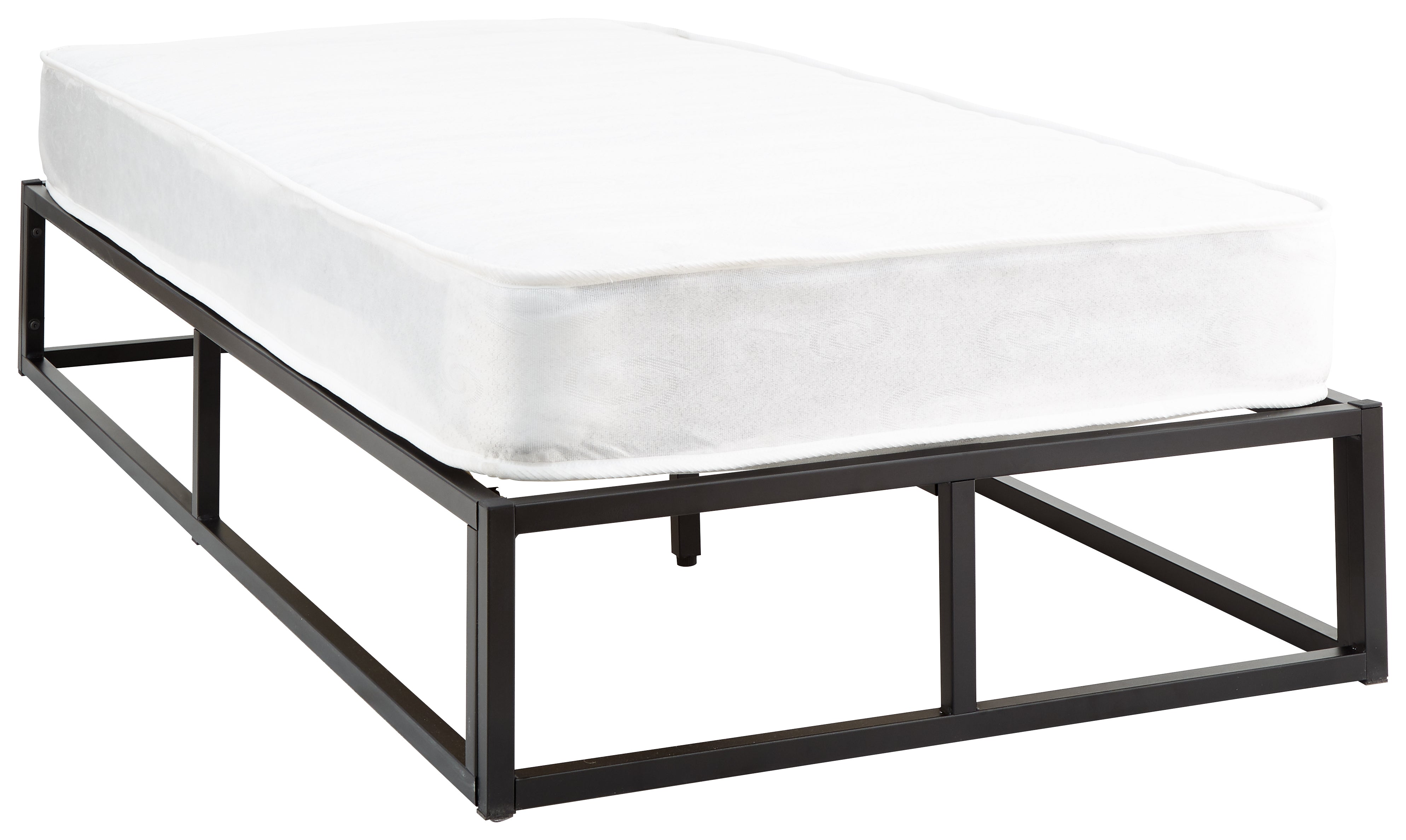 Platform Metal Bed Black