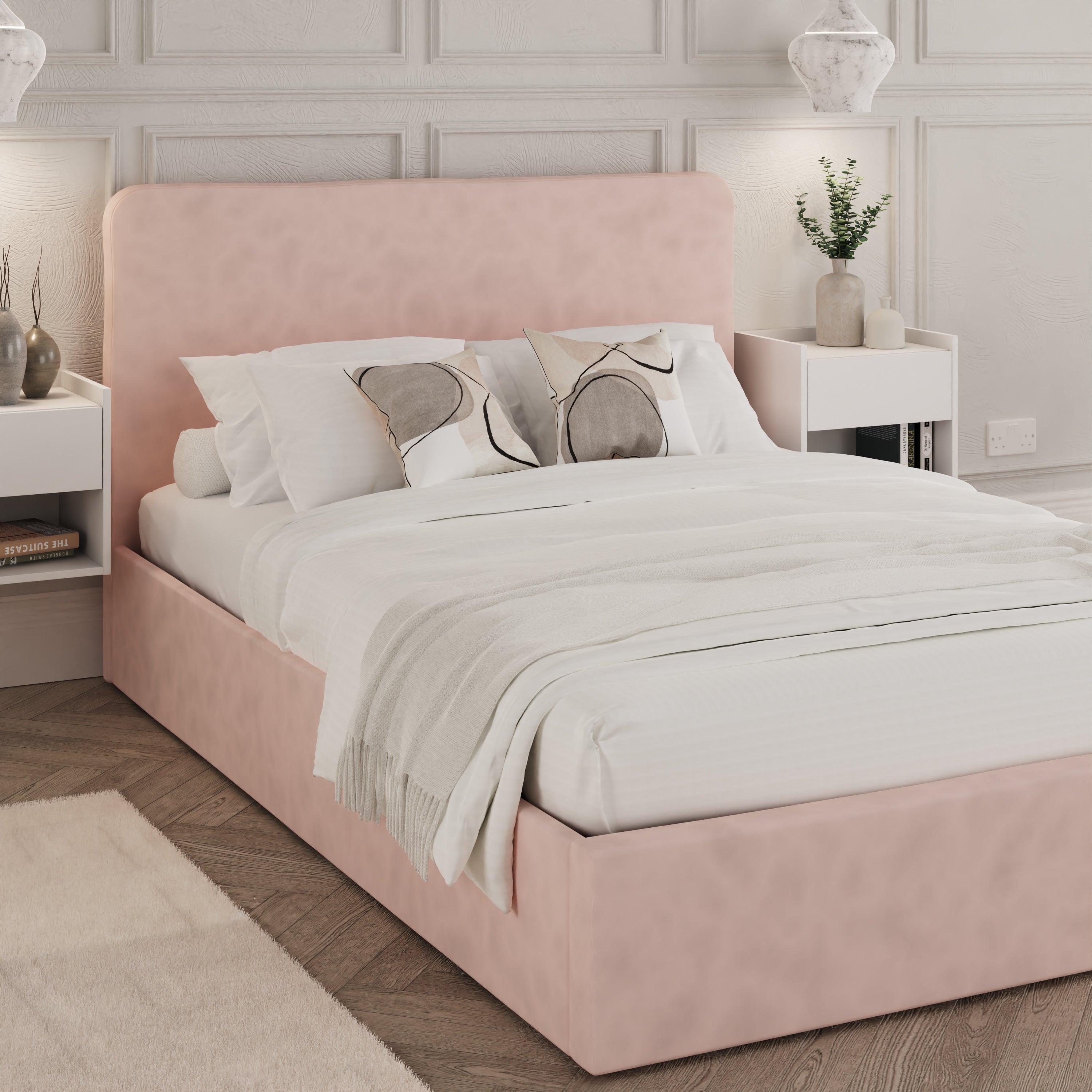 Chiswick Ottoman Bed Frame - Soft Pink