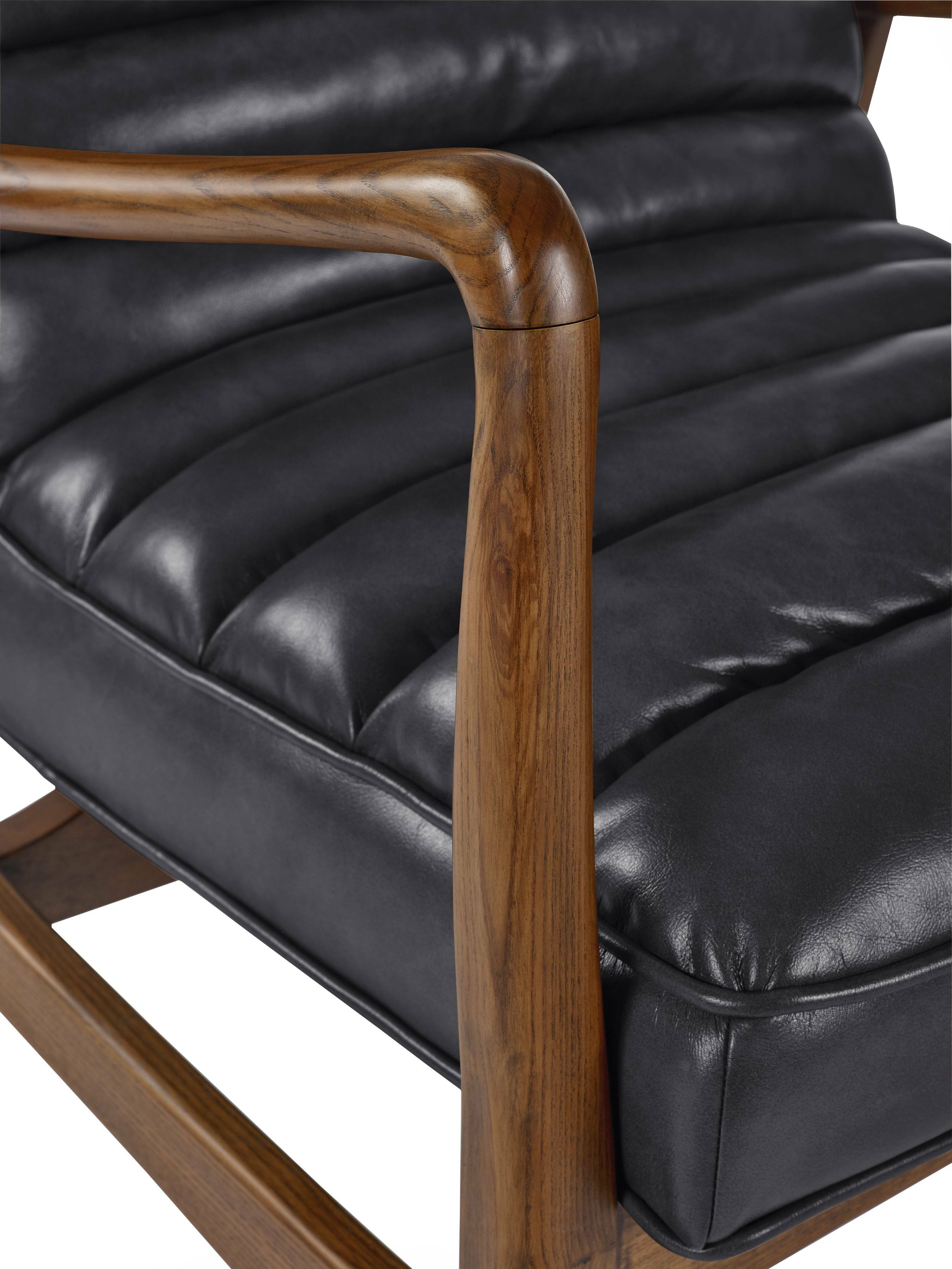 Julian Bowen Armchair Marshall Accent Chair - Black Bed Kings
