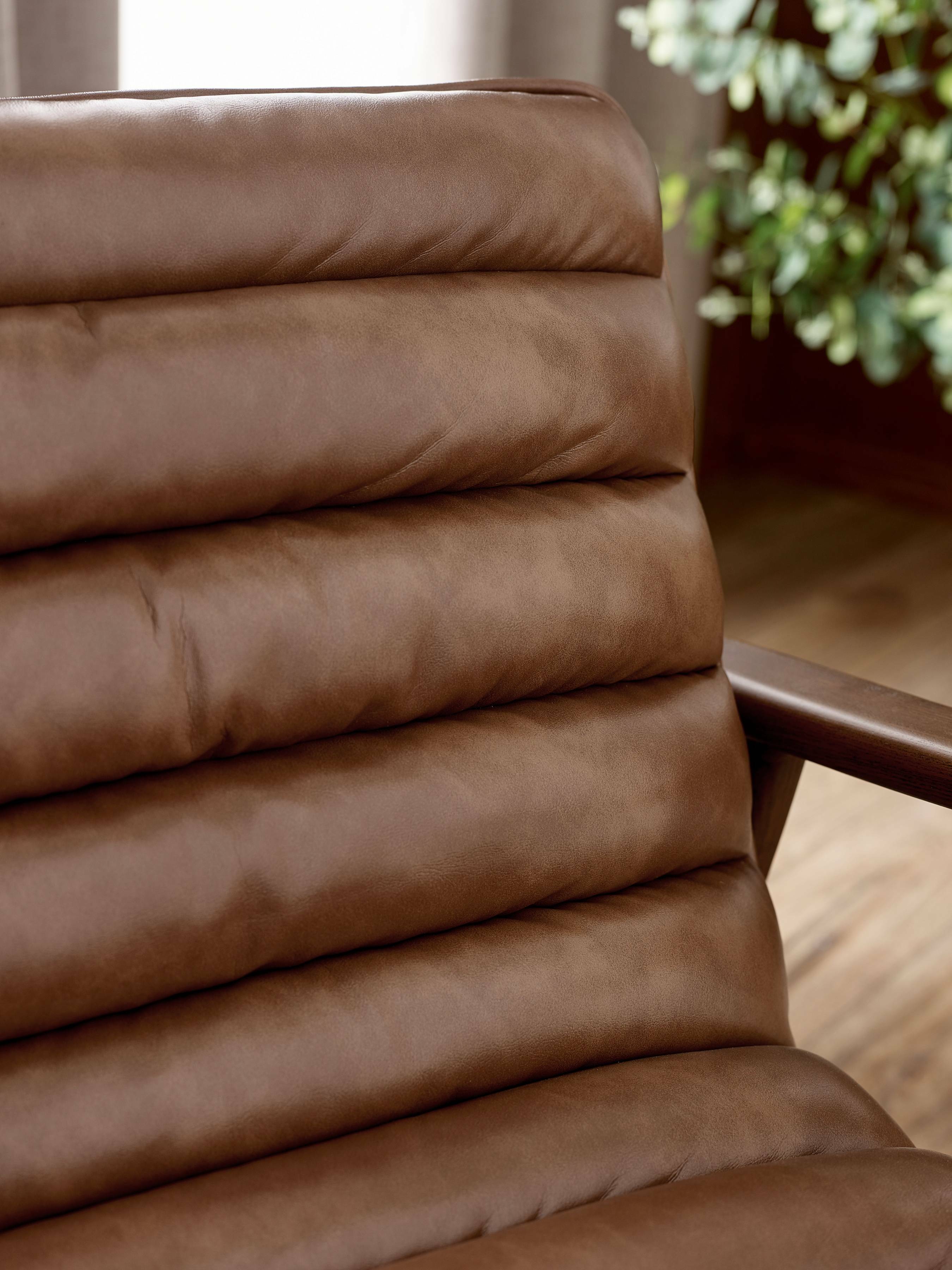 Julian Bowen Armchair Marshall Accent Chair - Brown Bed Kings