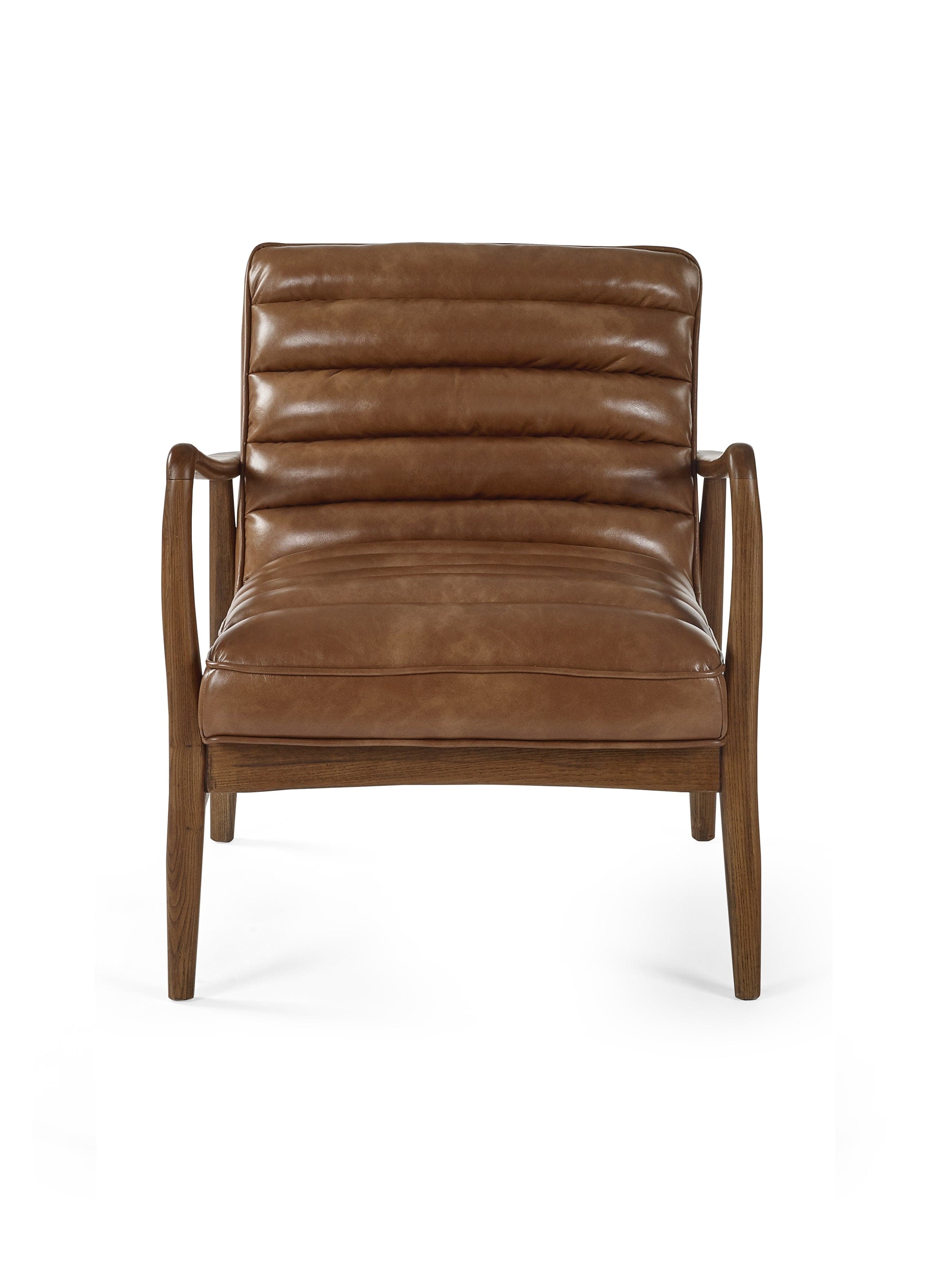 Julian Bowen Armchair Marshall Accent Chair - Brown Bed Kings