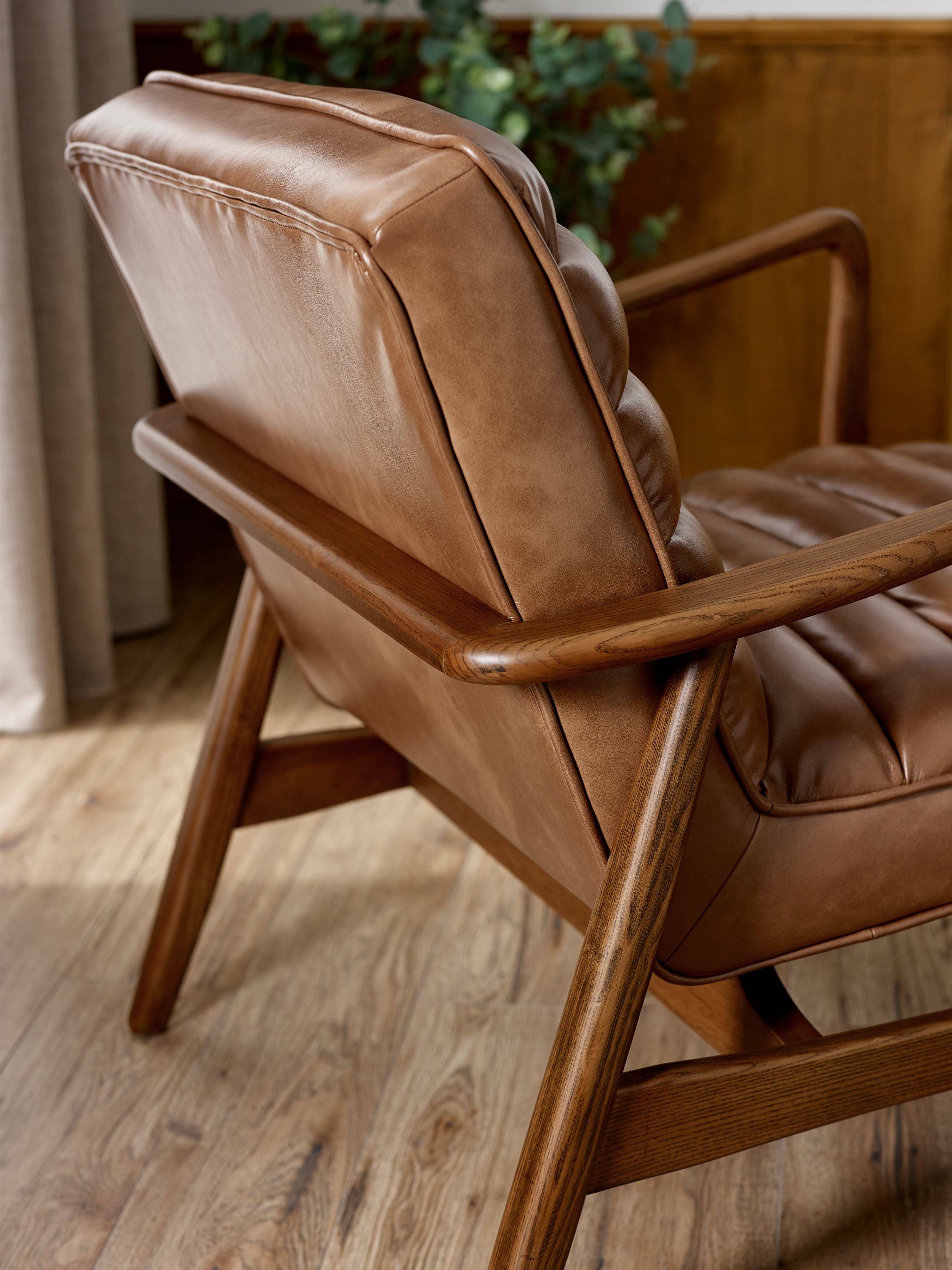 Julian Bowen Armchair Marshall Accent Chair - Brown Bed Kings