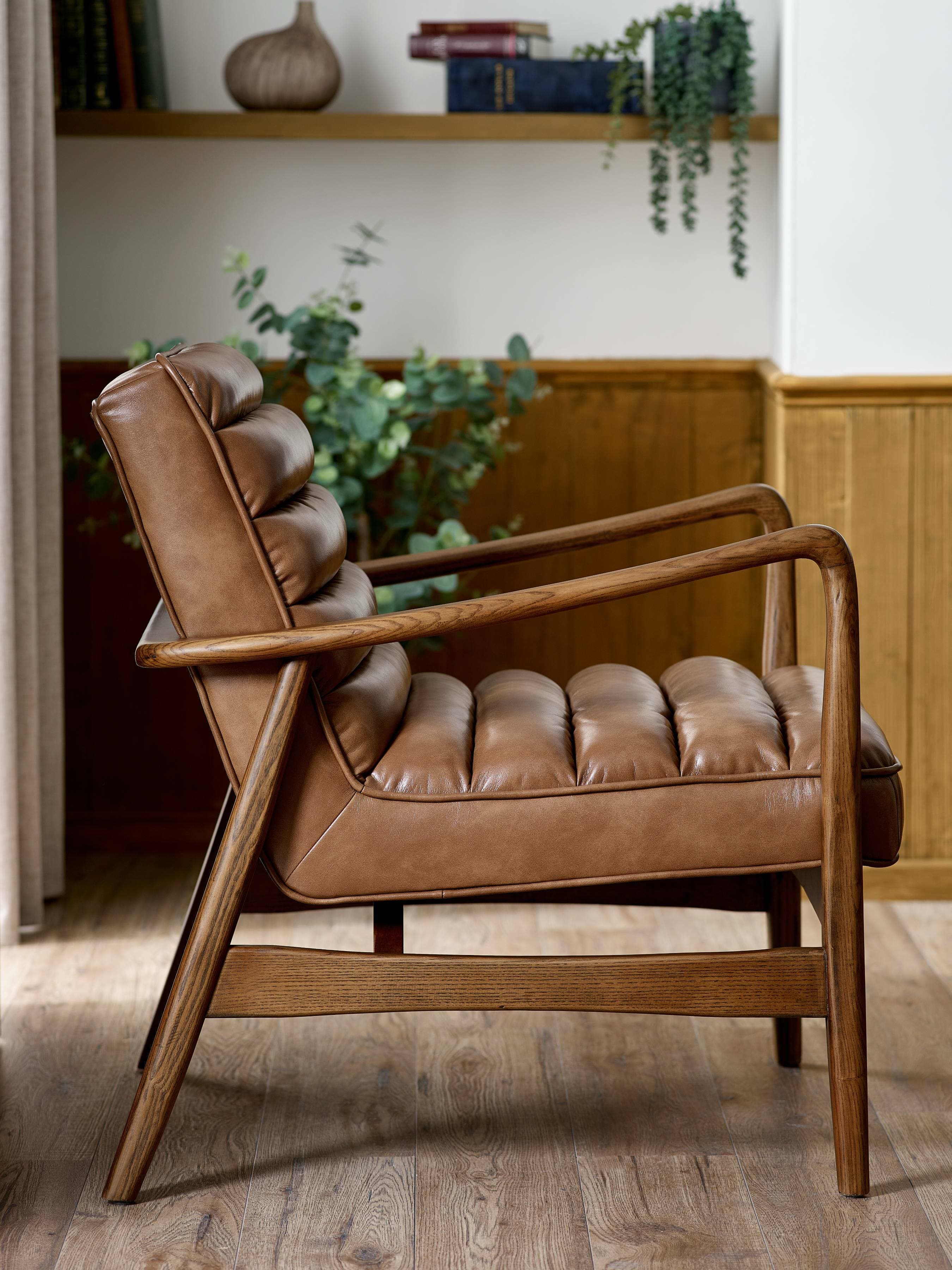 Julian Bowen Armchair Marshall Accent Chair - Brown Bed Kings